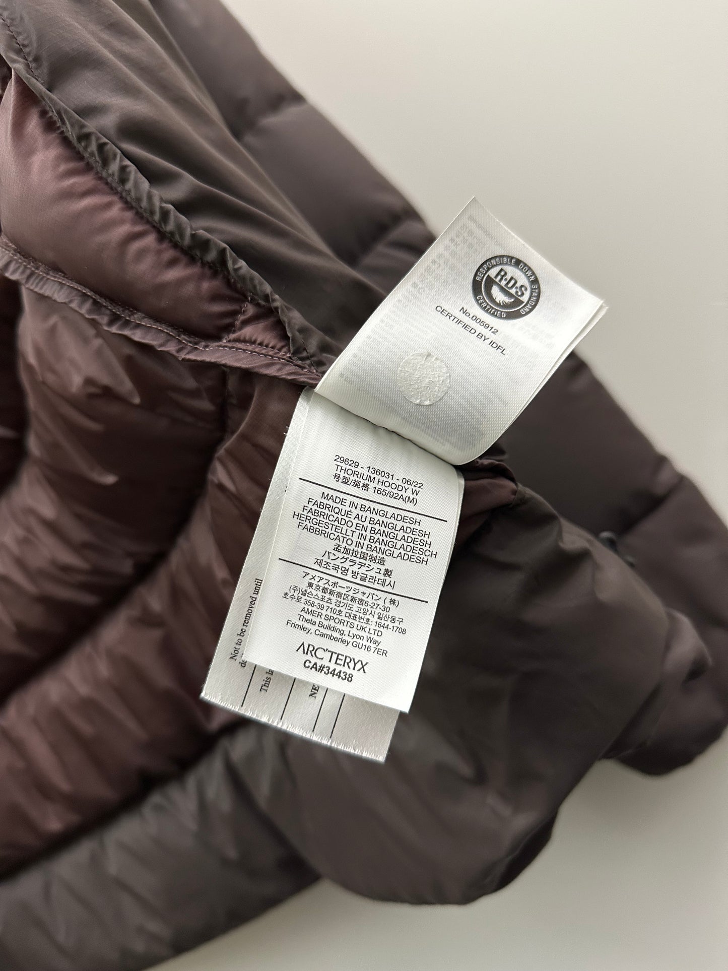 Arc'teryx Thorium Hoody Brown Women's M Medium