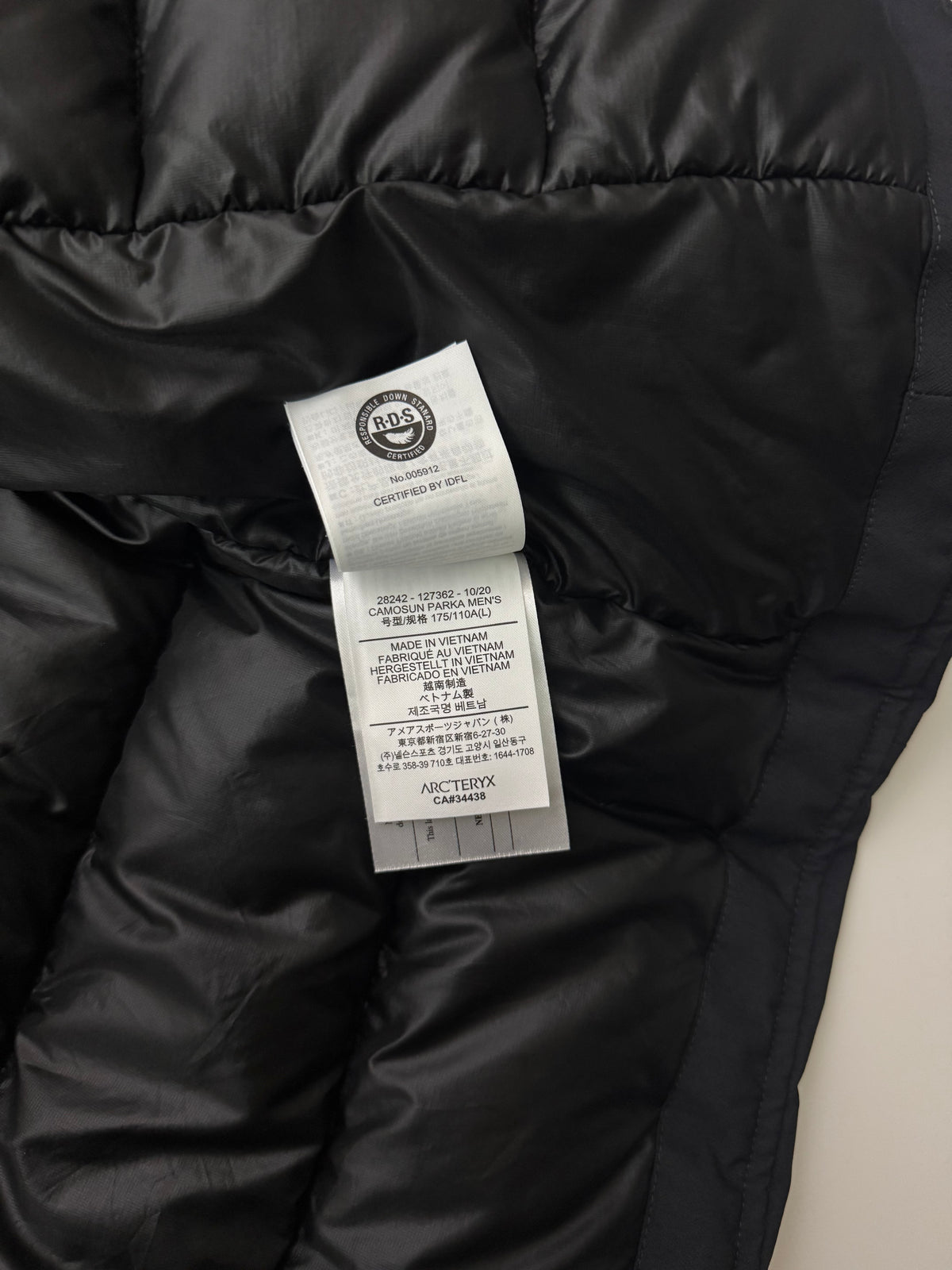 Arc'teryx Camosun Parka Black Men's L Large Gore-Tex