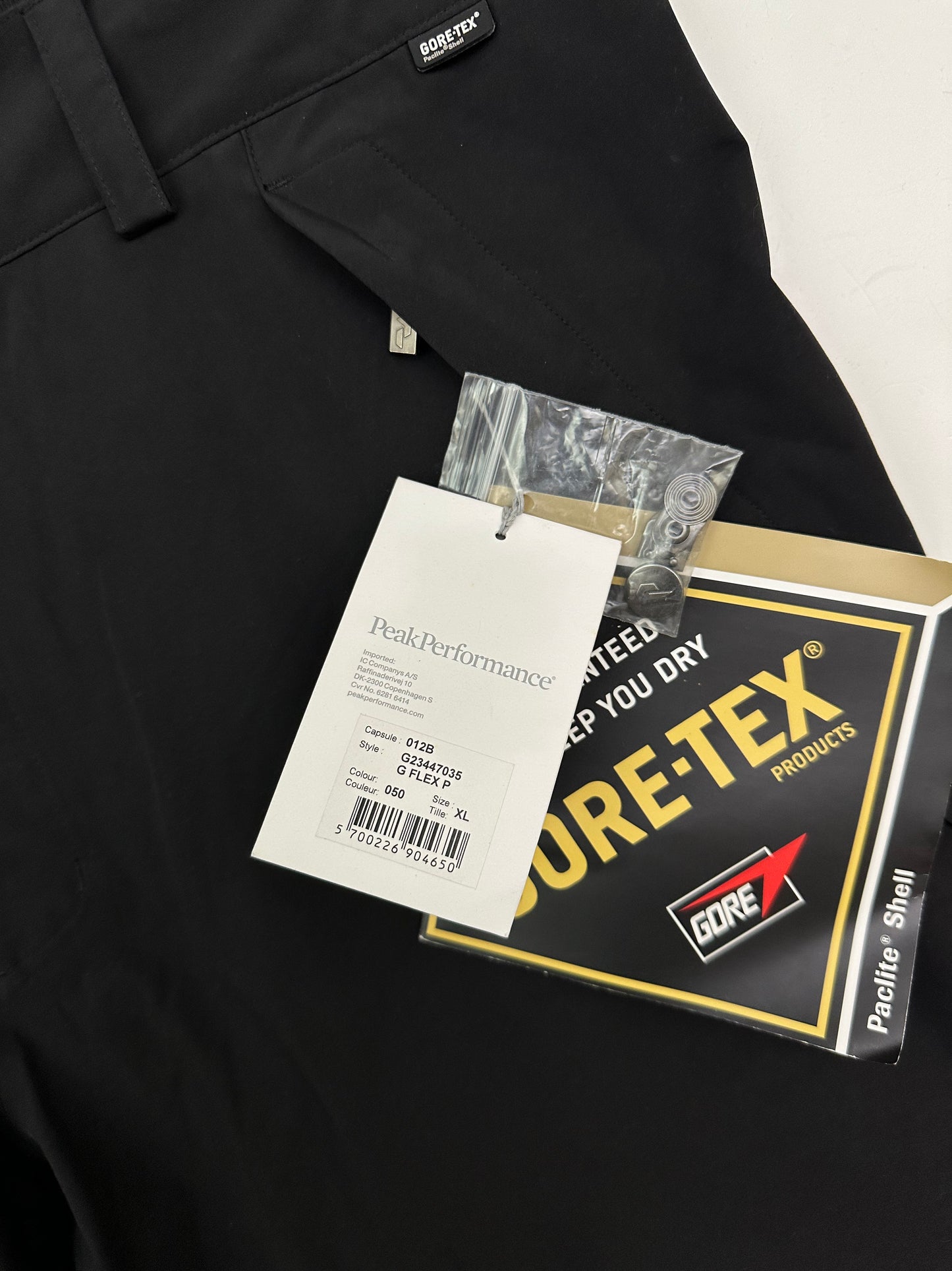 Peak Performance G Flex GORE-TEX Paclite Pant Men's XL Black
