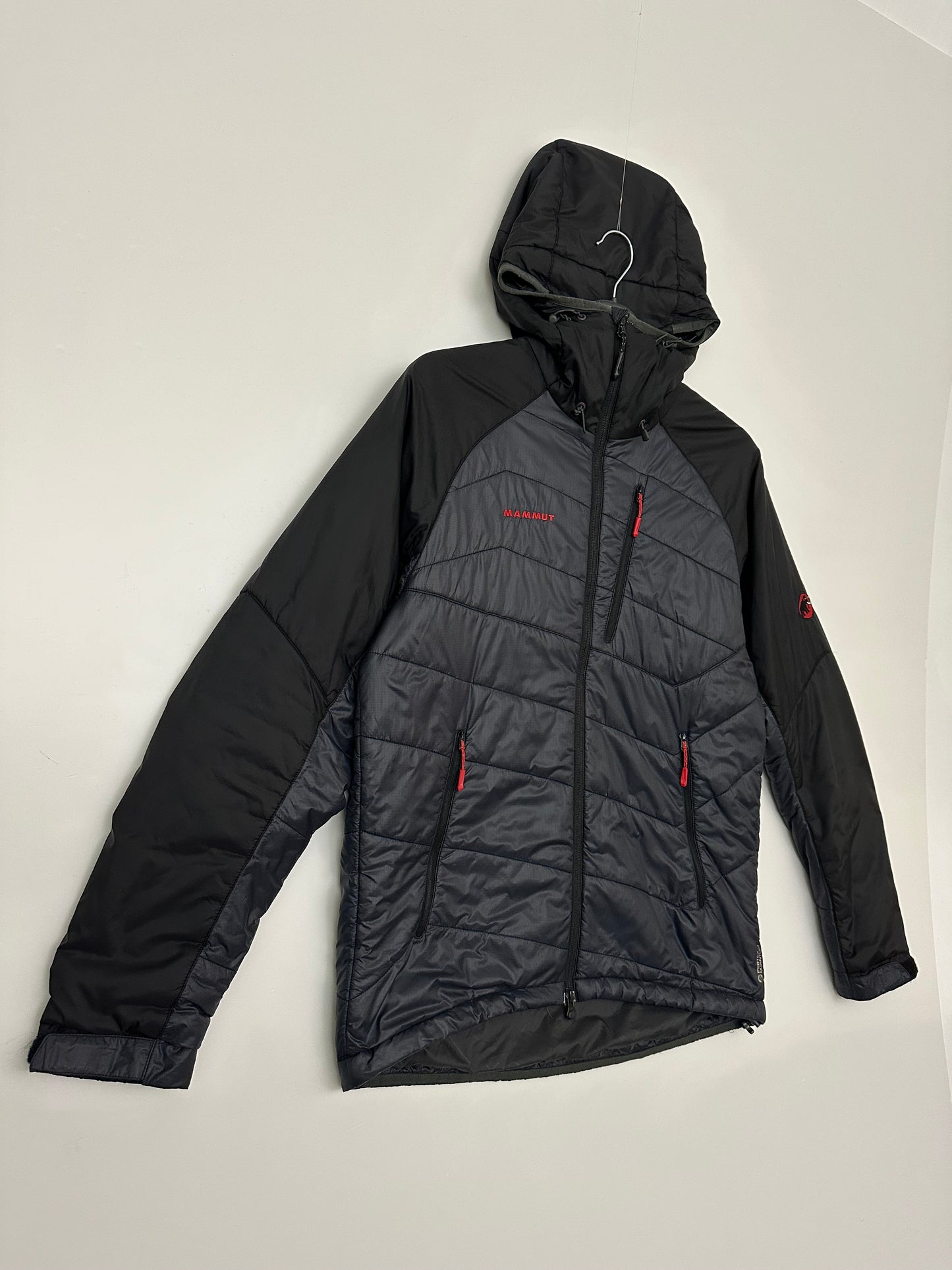 Mammut Rime Pro Insulated Hooded Jacket Men’s M Medium Black / Dark Grey