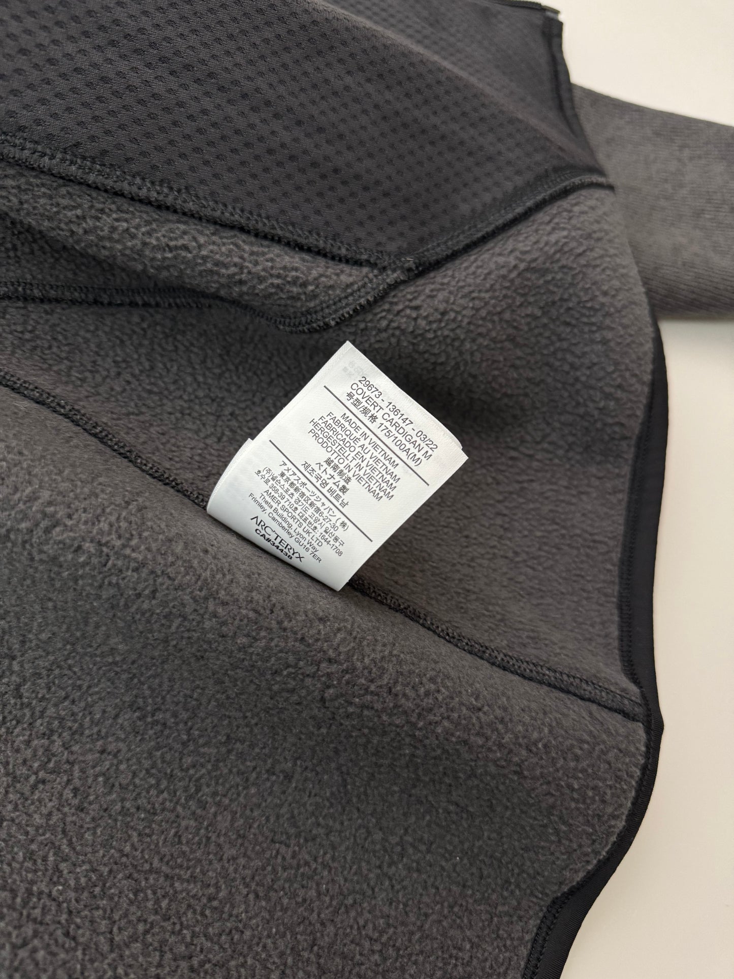 Arc’teryx Covert Cardigan Grey Men’s M Medium