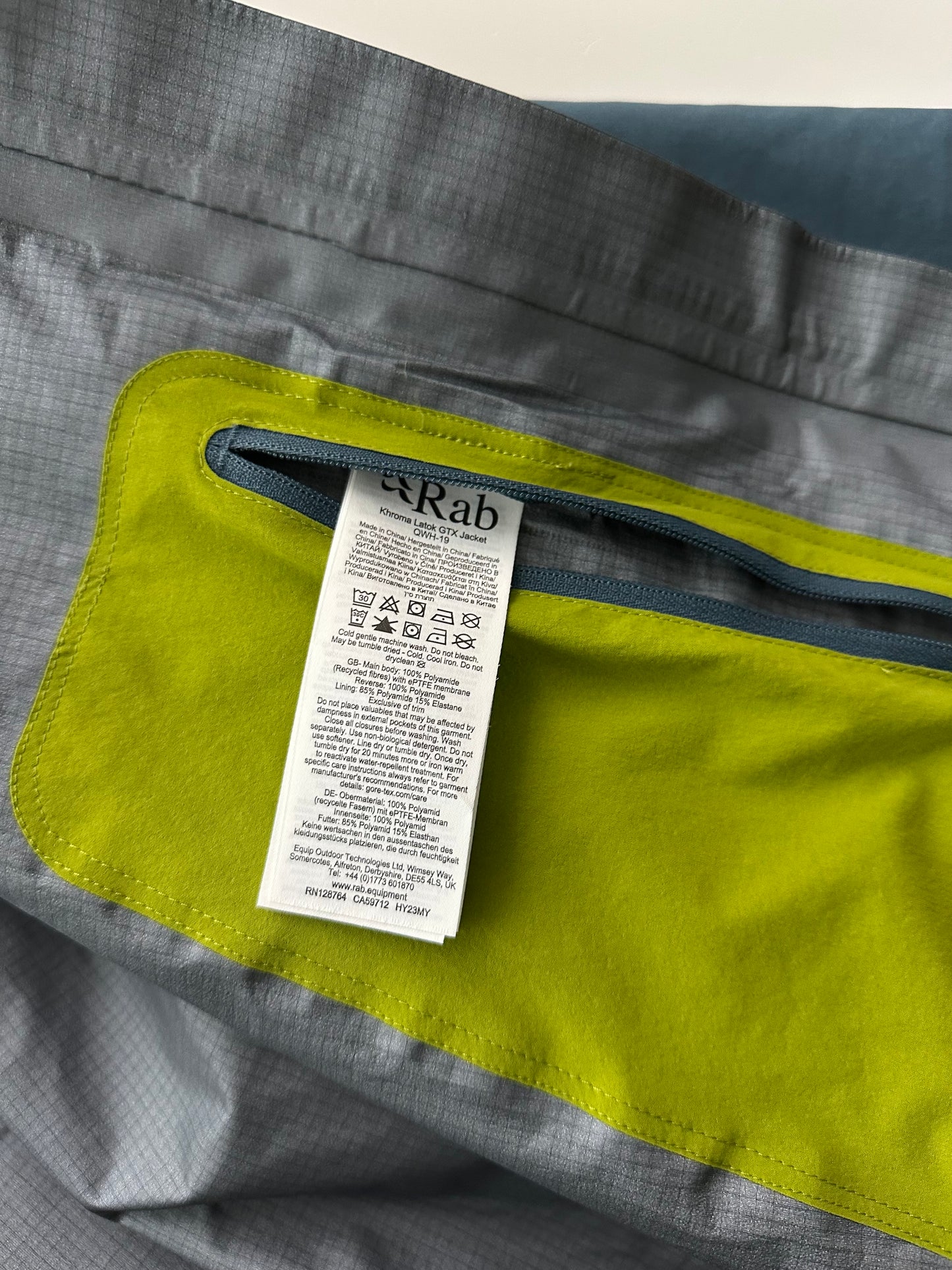 Rab Khroma Latok GTX Jacket Orion Blue Men’s L Large Gore-Tex Pro