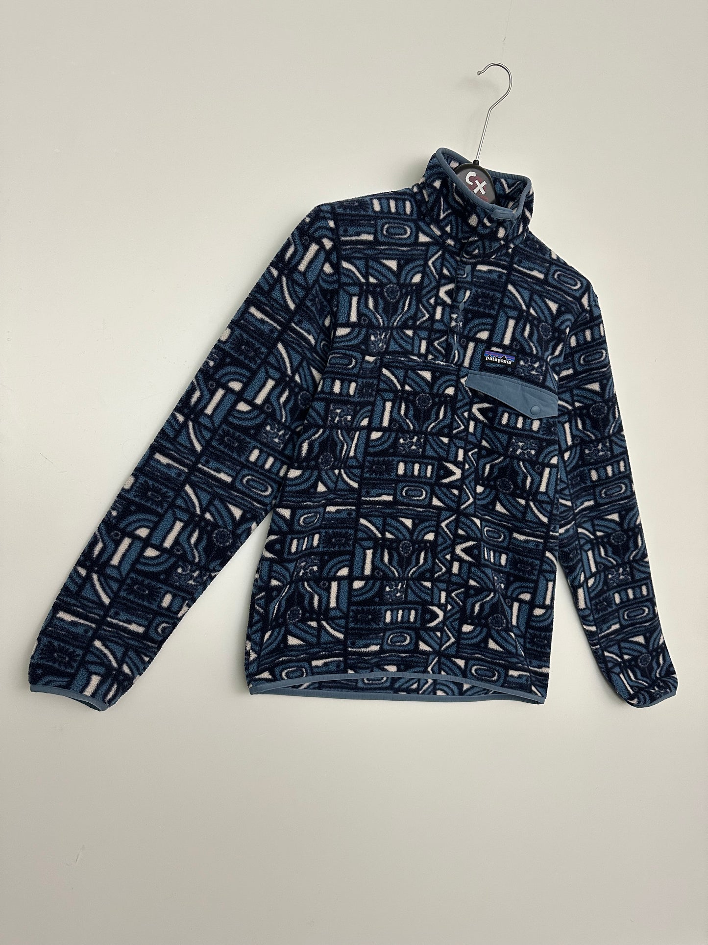 Patagonia Lightweight Synchilla Snap-T New Visions: New Navy Men's Small Fleece