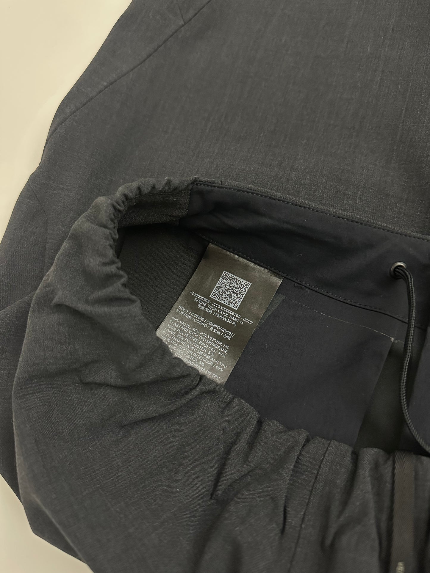 Arc'teryx Veilance Spere Tech Wool Pant Grey Men’s 30 Reg