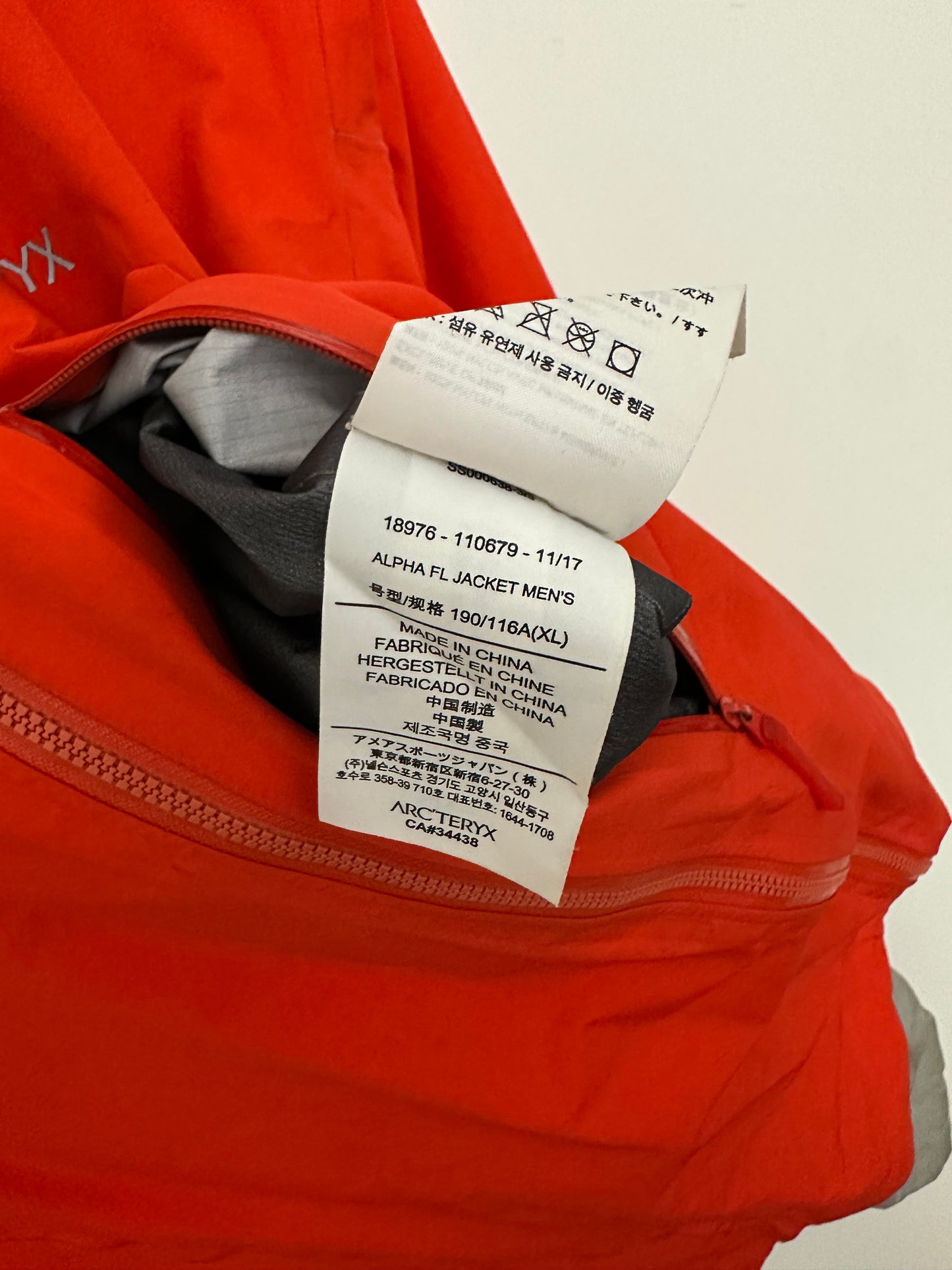 Arc’teryx Alpha FL Jacket Red Men’s XL Extra Large Gore-Tex Pro