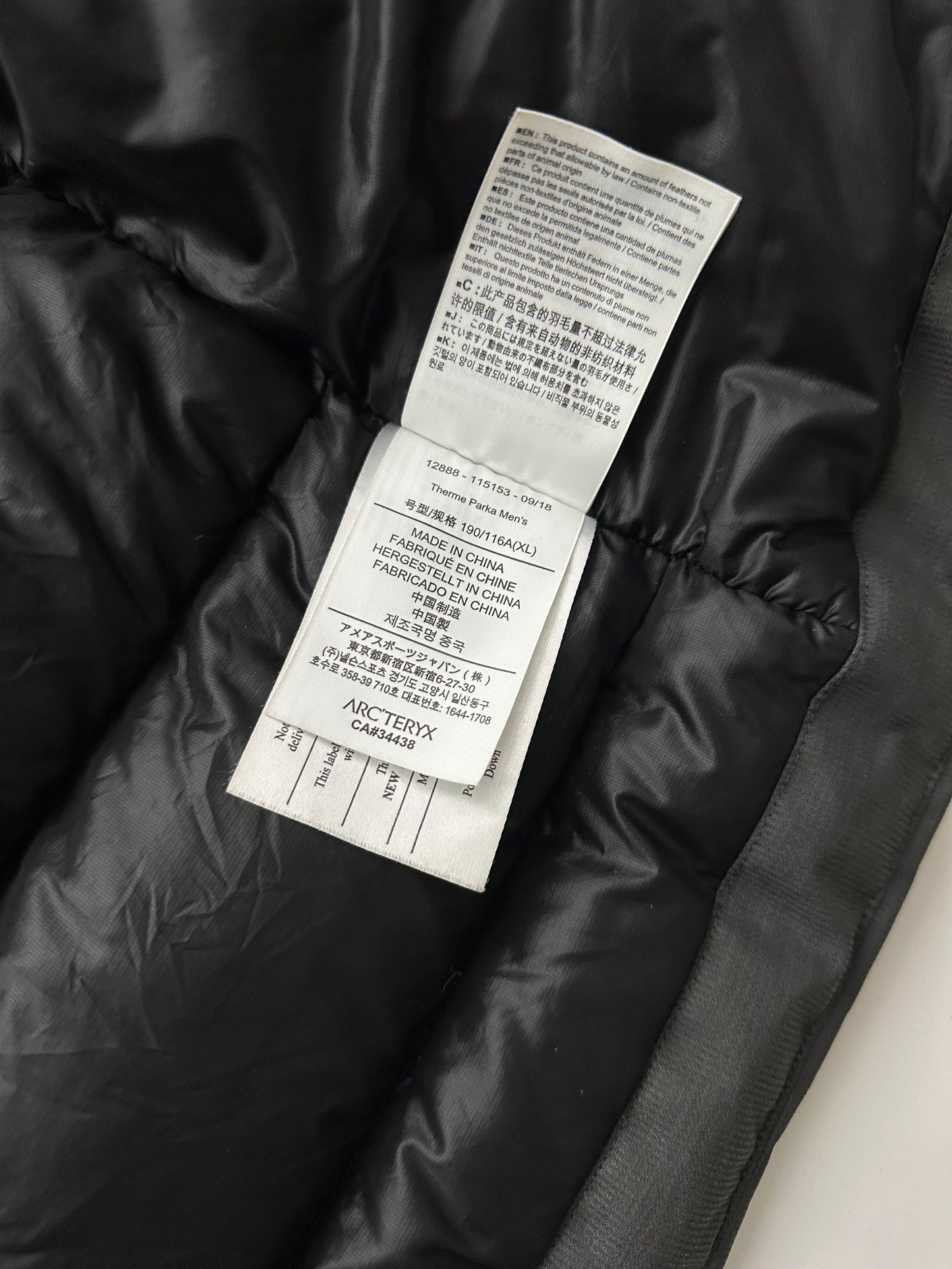 Arc’teryx Therme Parka Grey Men’s XL Extra Large Gore-Tex