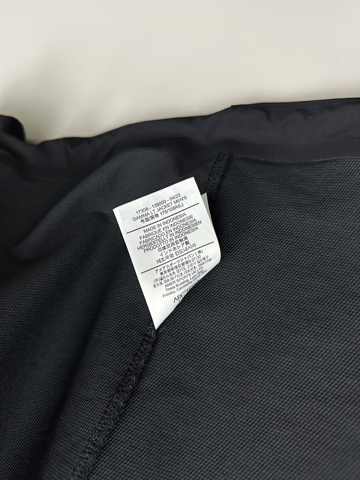 Arc’teryx Gamma LT Jacket Black Men’s L Large