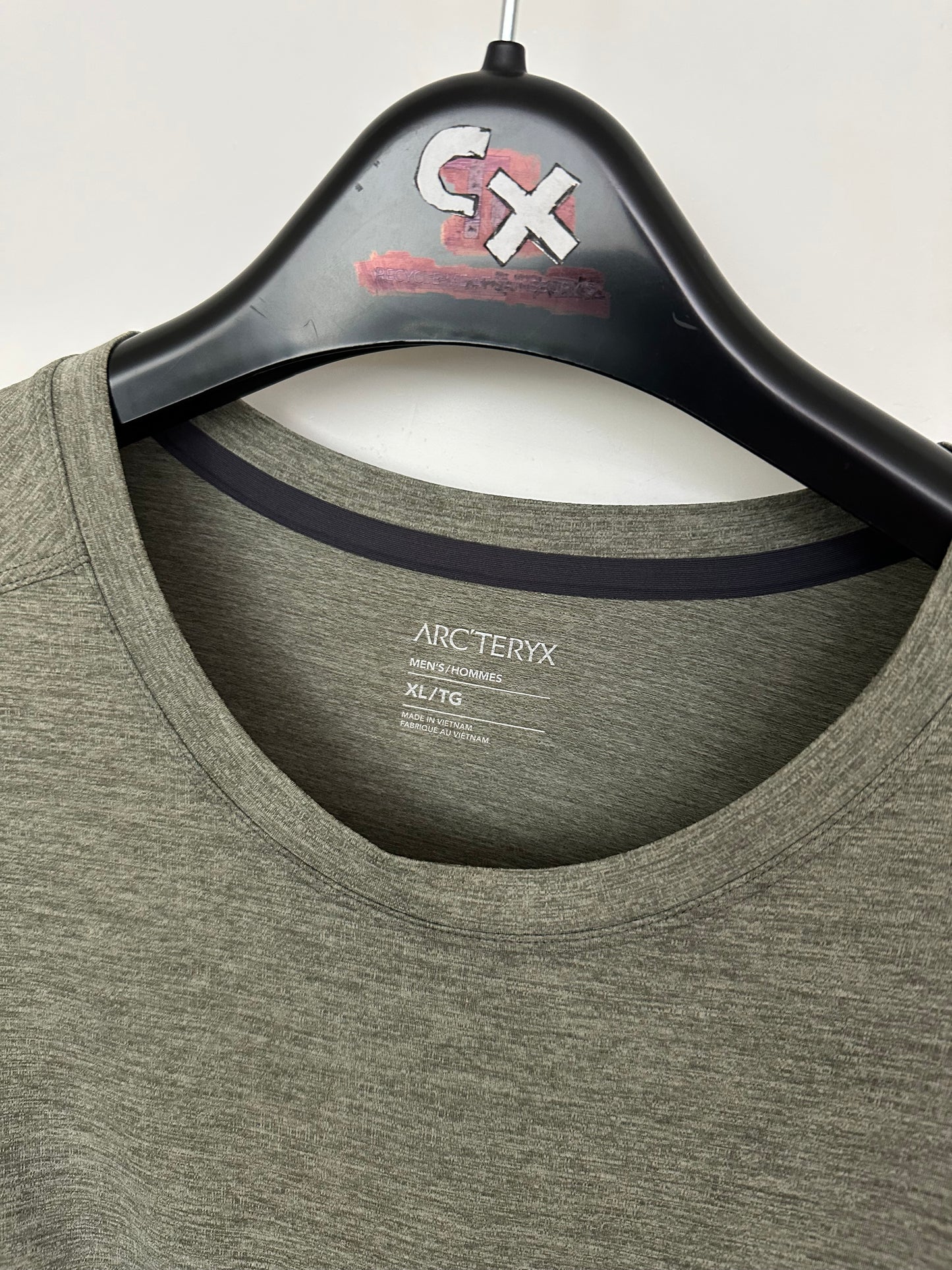 Arc'teryx Cormac Logo LS Stone Green Heather Mens XL Arc’Word