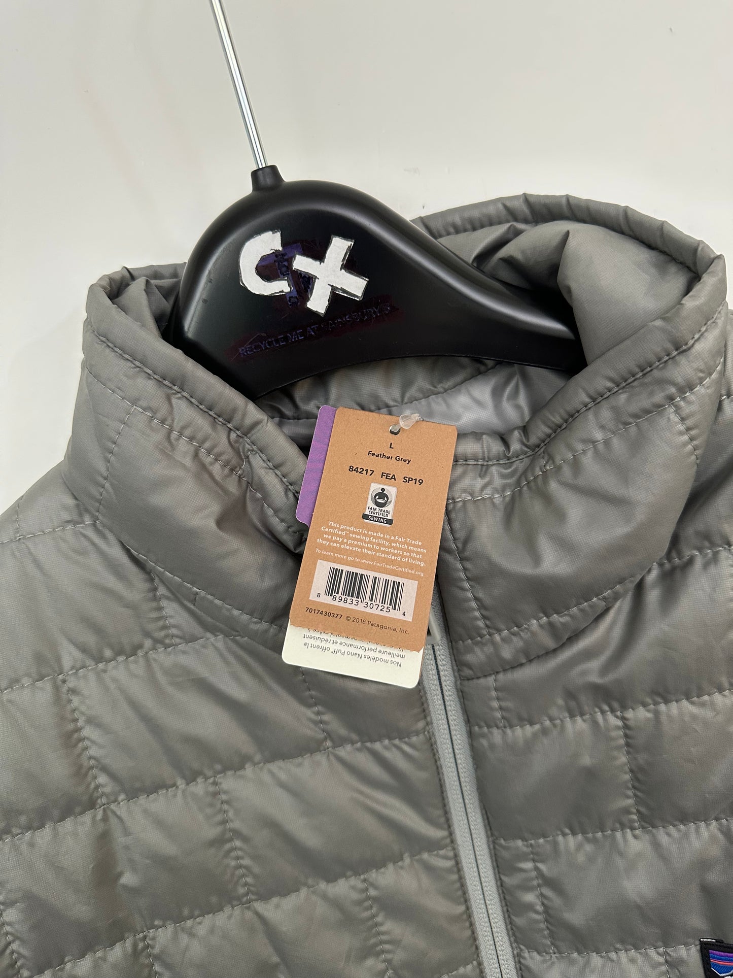 Patagonia Nano Puff Jacket Women's L Large Feather Grey