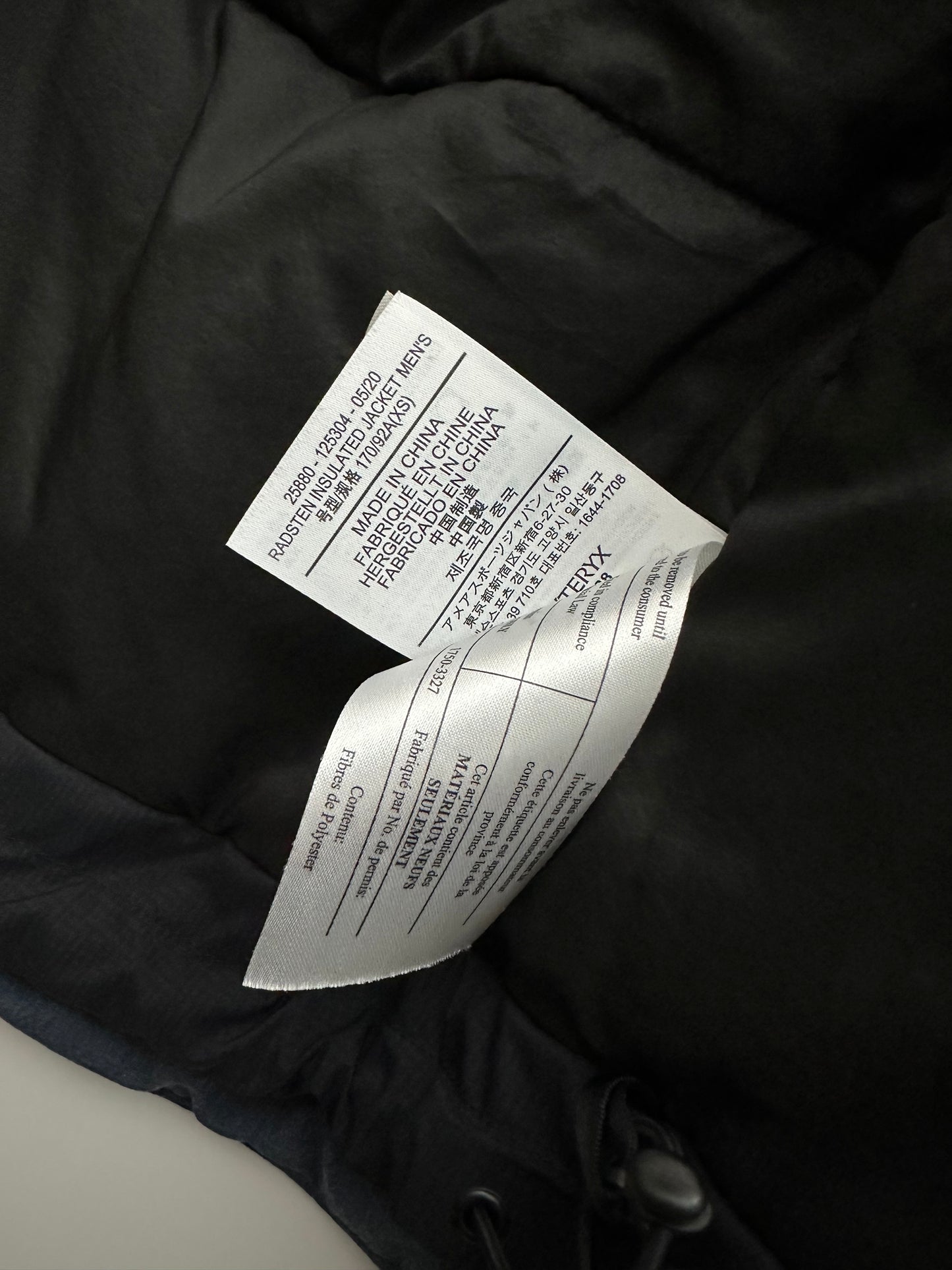 Arc’teryx Radsten Insulated Jacket Blue Men’s XS Extra Small Gore-Tex