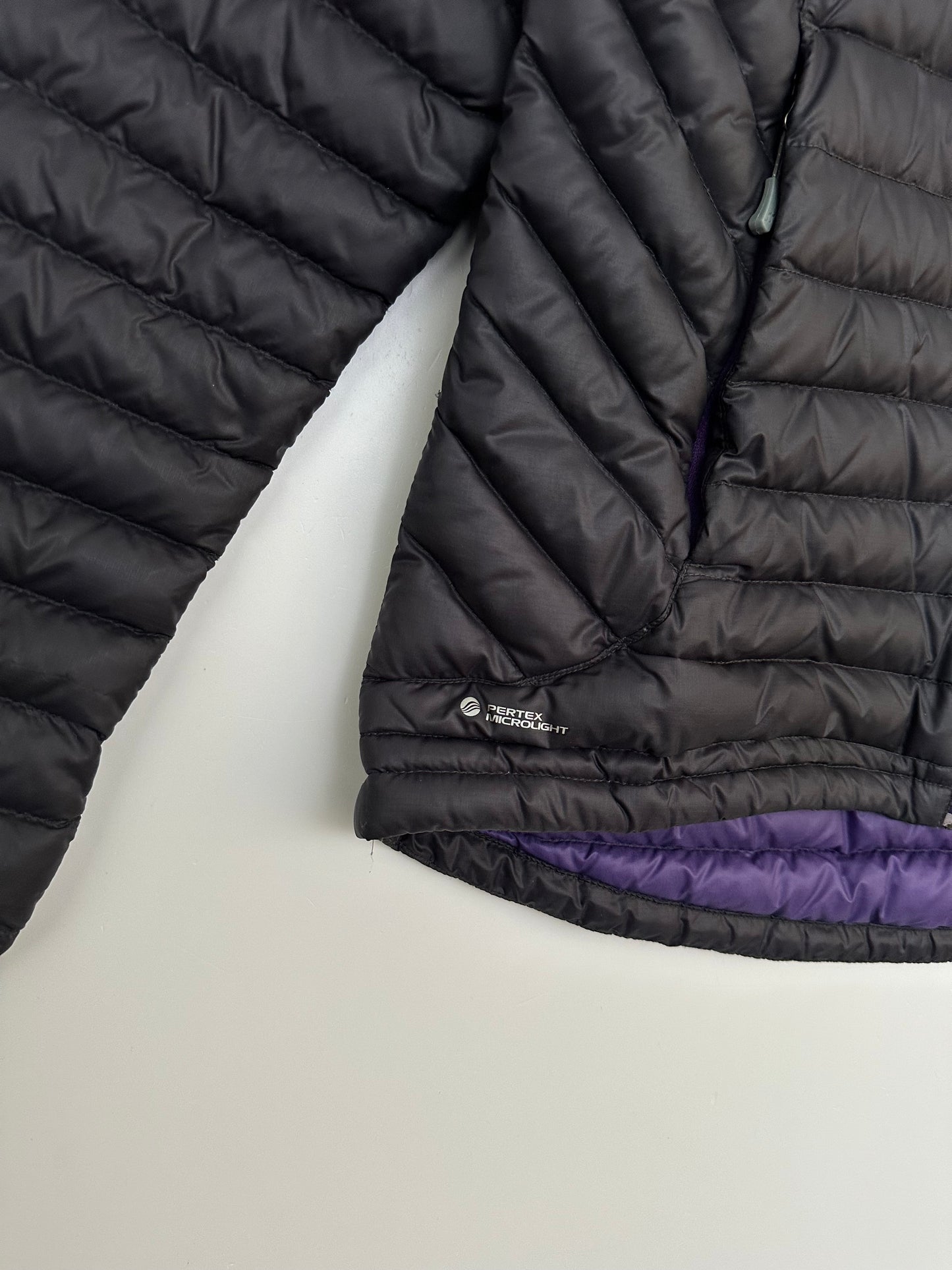 Rab Microlight Alpine Pertex Quantum Down Jacket Black/Purple UK 14 / EU 42