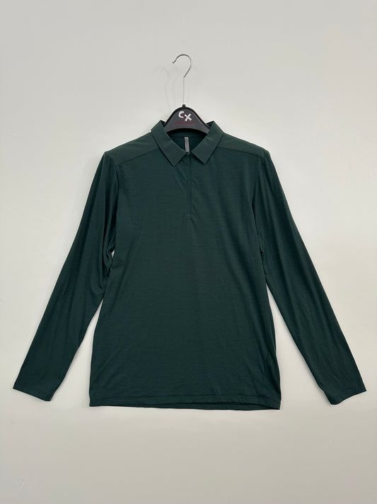Arc’teryx Veilance Frame LS Polo Green Men’s S Small Merino Wool