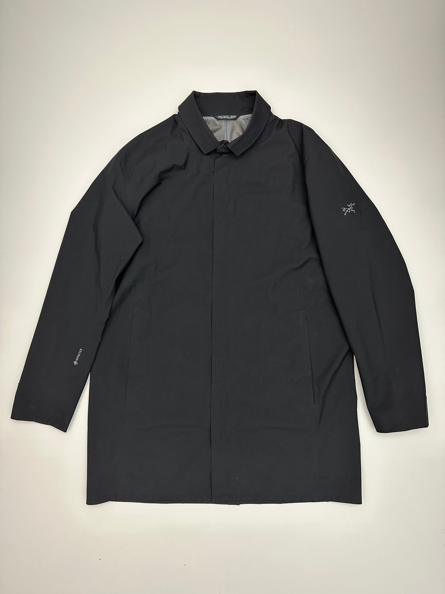 Arc’teryx Keppel Trench Coat Black Men’s XXL Gore-Tex