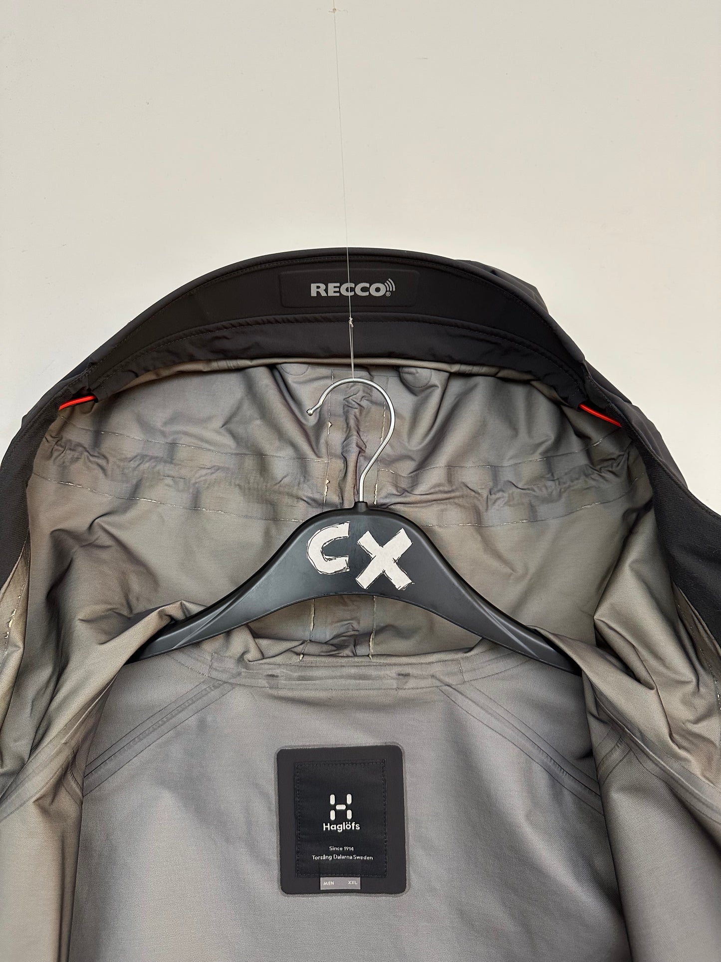Haglöfs Roc Spirit GORE-TEX C-Knit Waterproof Jacket Magnetite Grey Red XXL