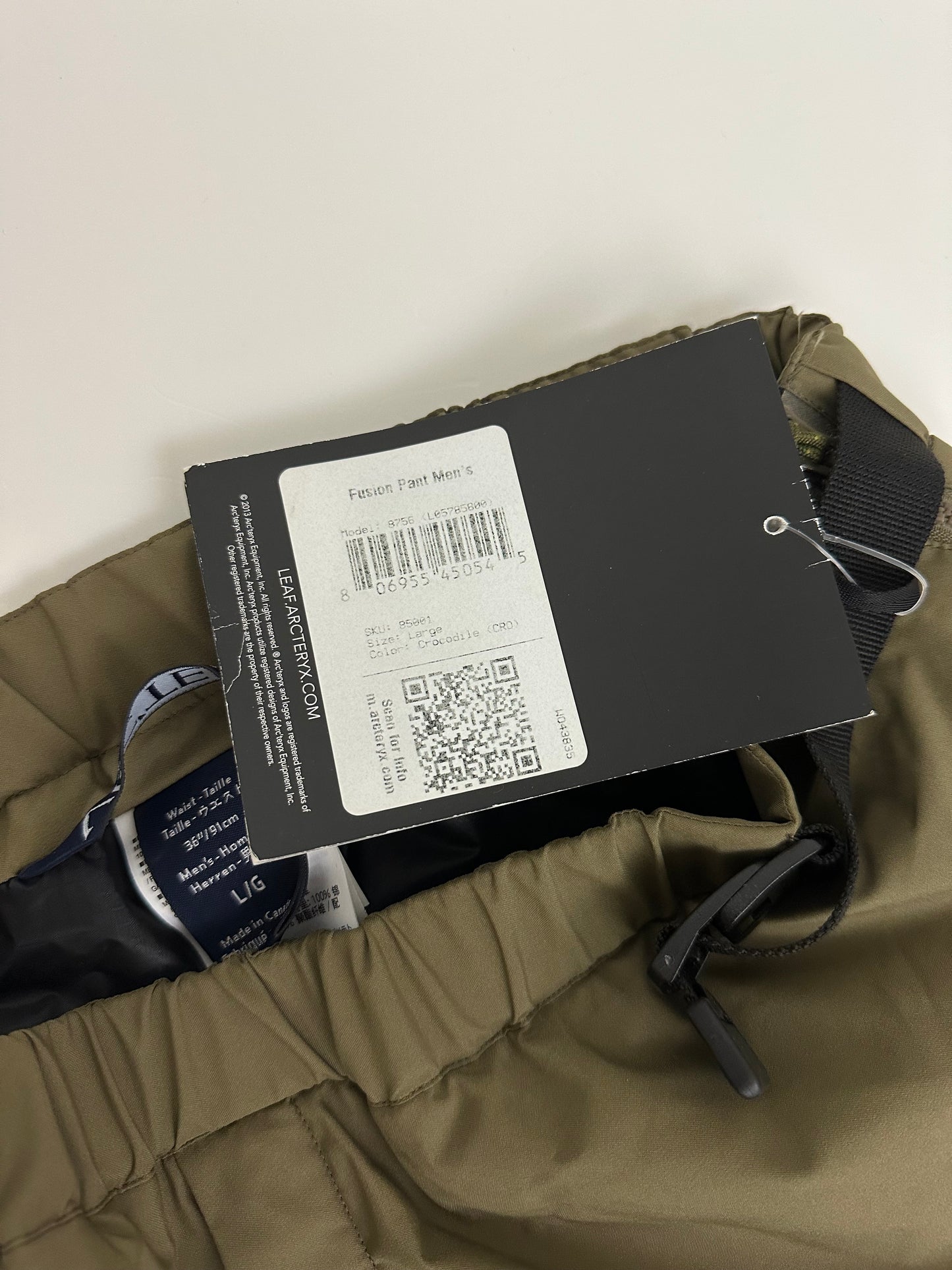 Arc'teryx LEAF Fusion Pant Crocodile Green Men’s L Large