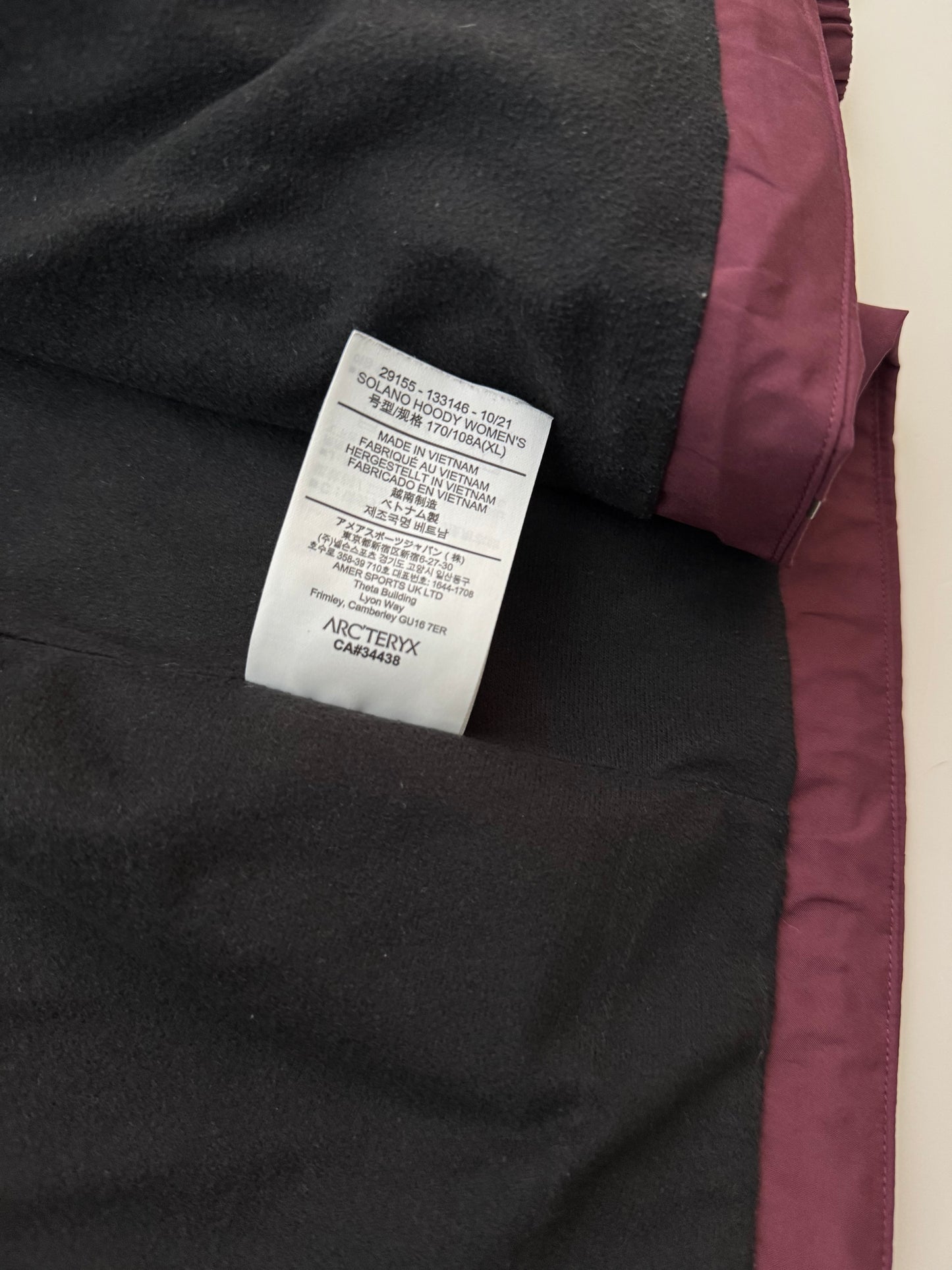 Arc'teryx Solano Hoody Women's XL Extra Large Gore-Tex Infinium