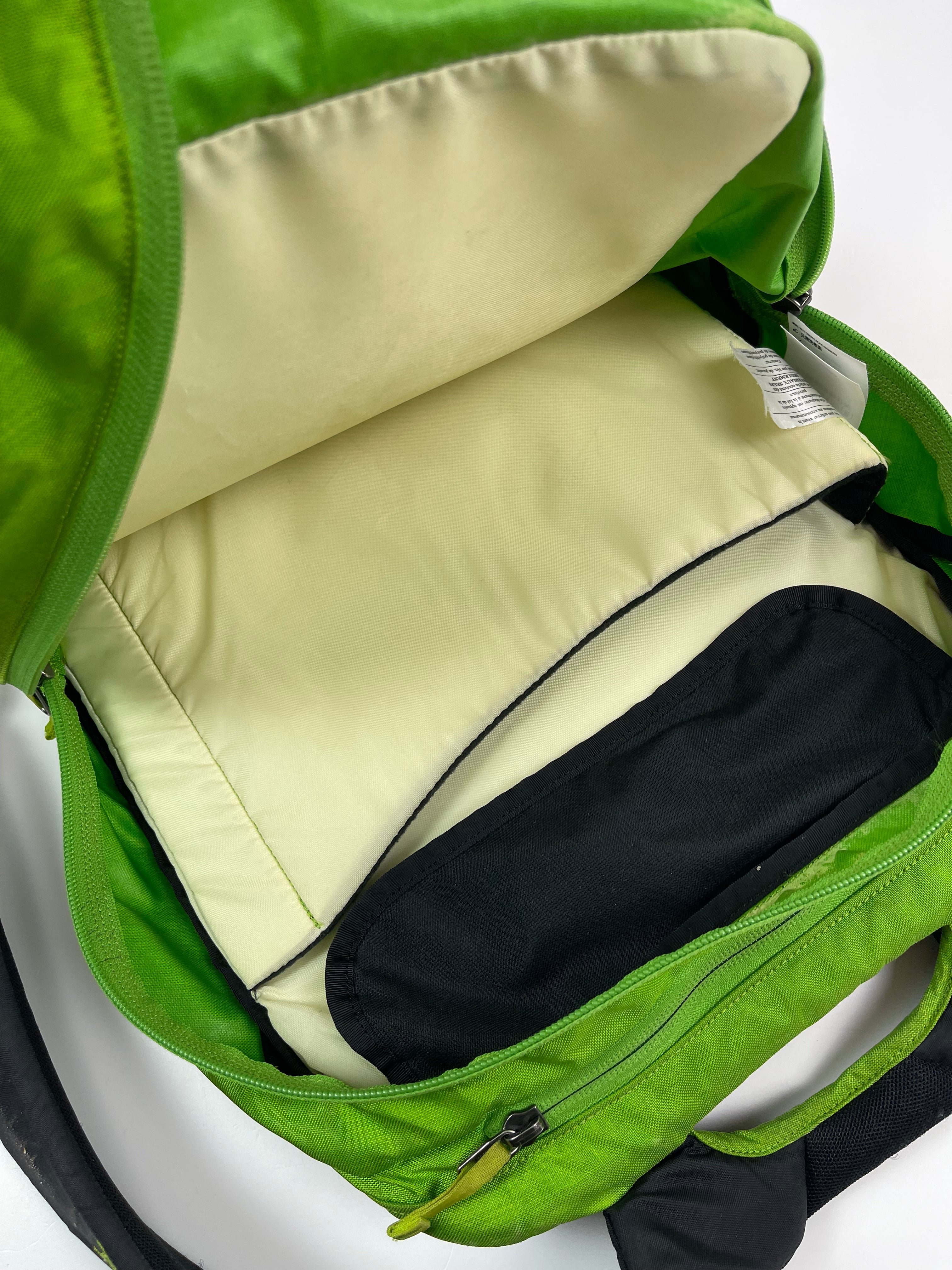 Lime green north outlet face backpack