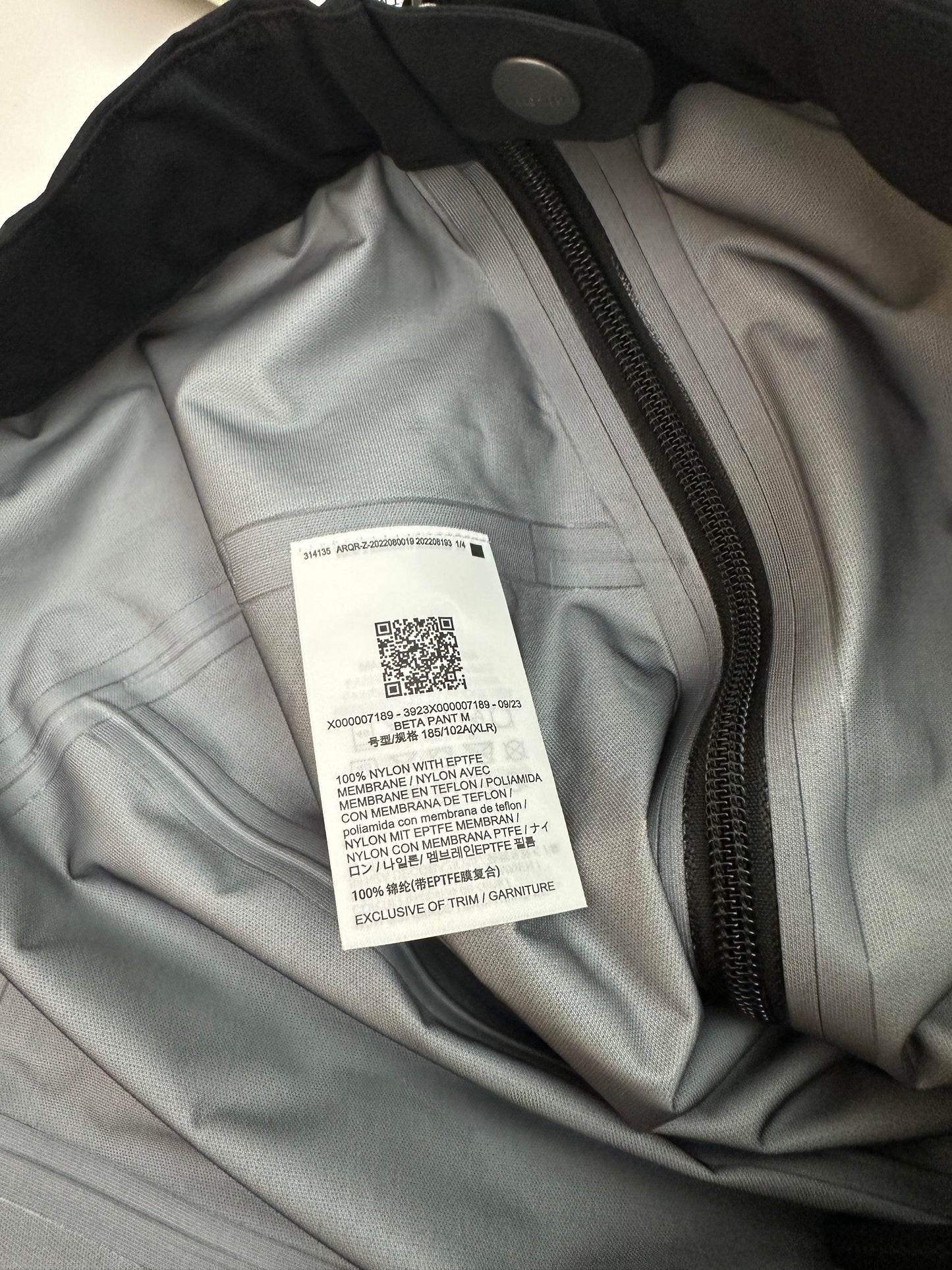 Arc'teryx Beta Pant Black Men’s XL Extra Large Gore-Tex