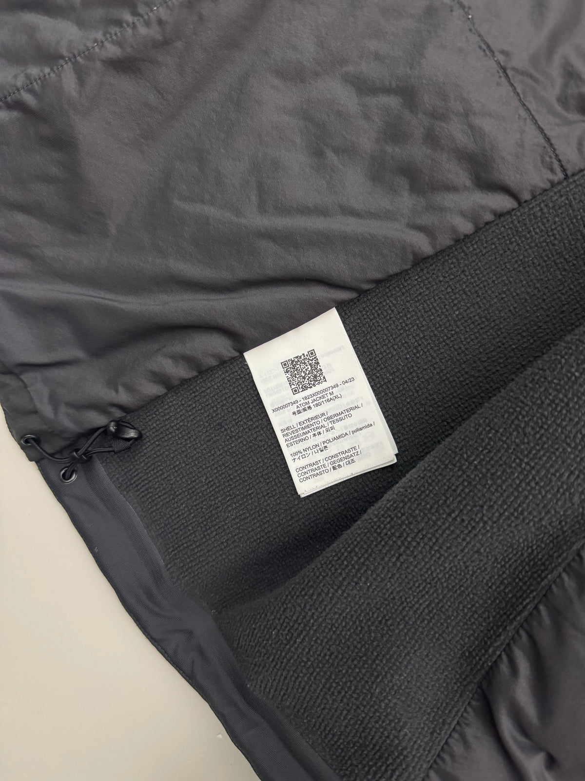 Arc'teryx Atom Jacket Cloud Grey Men's XL Extra Large