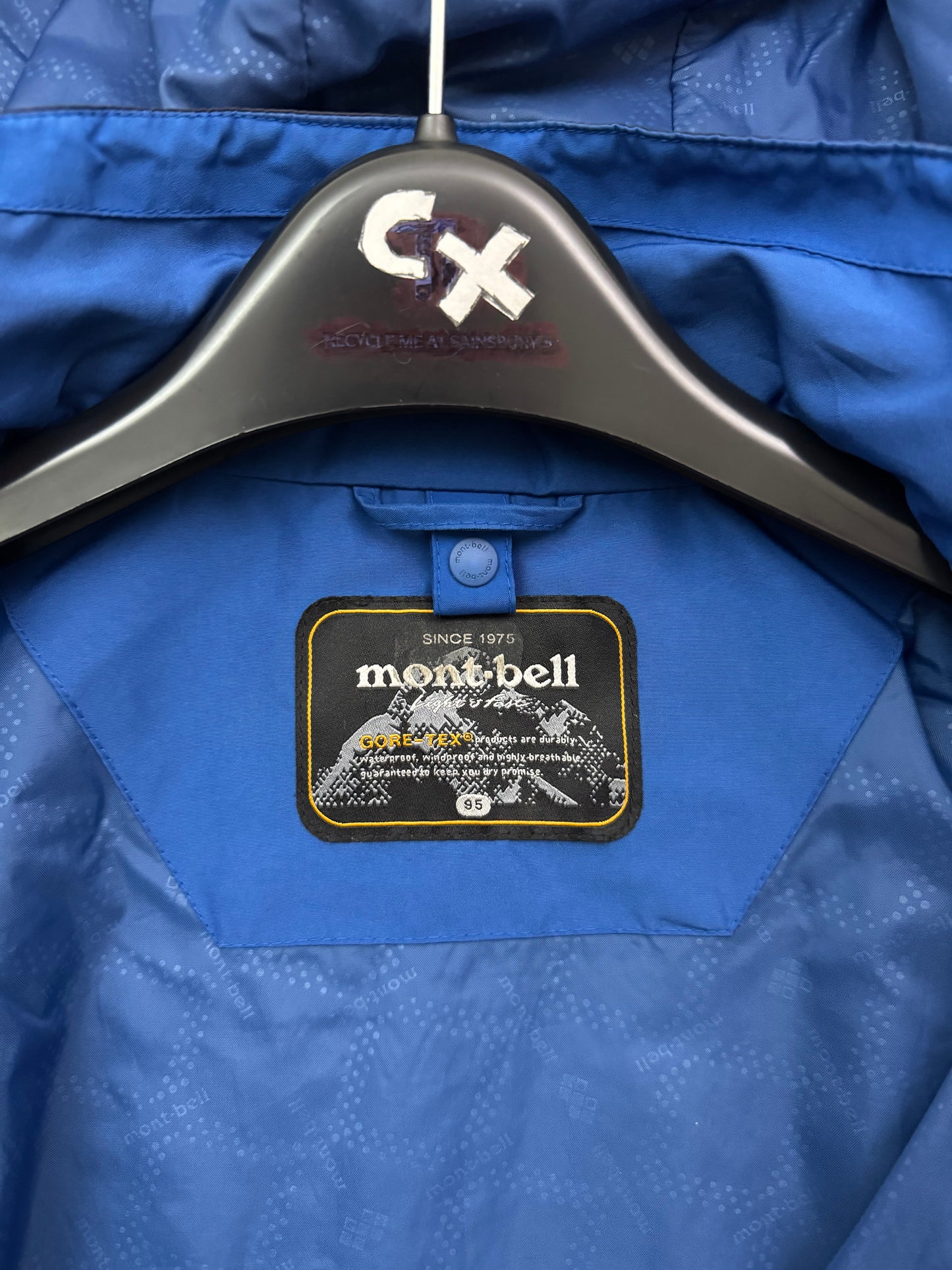 Montbell Rain Trekker Gore-Tex Jacket Men’s S Small Blue
