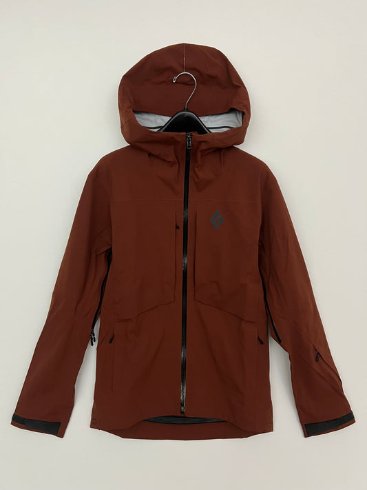 Black Diamond Factor Shell Jacket Iron Red Men's S Small RECCO