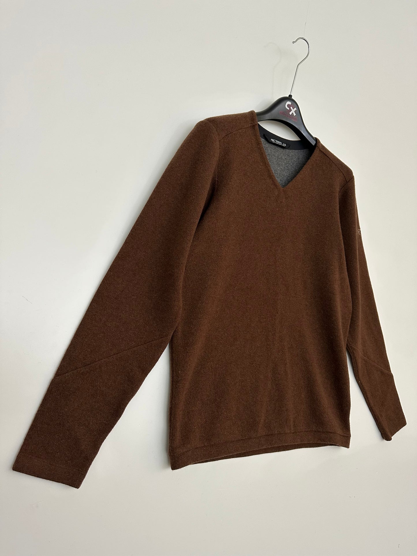 Arc’teryx Donavan V-Neck Sweater Brown Men’s M Medium Wool