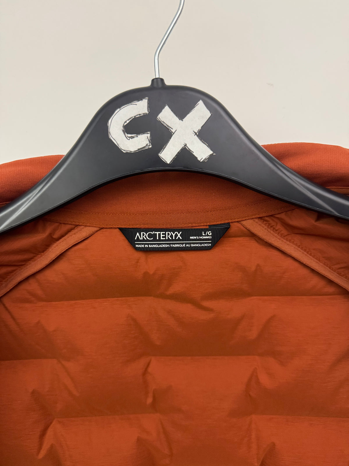 Arc'teryx Kole Down Jacket Komorebi Orange Men's L Large Stretch Puffer Coat