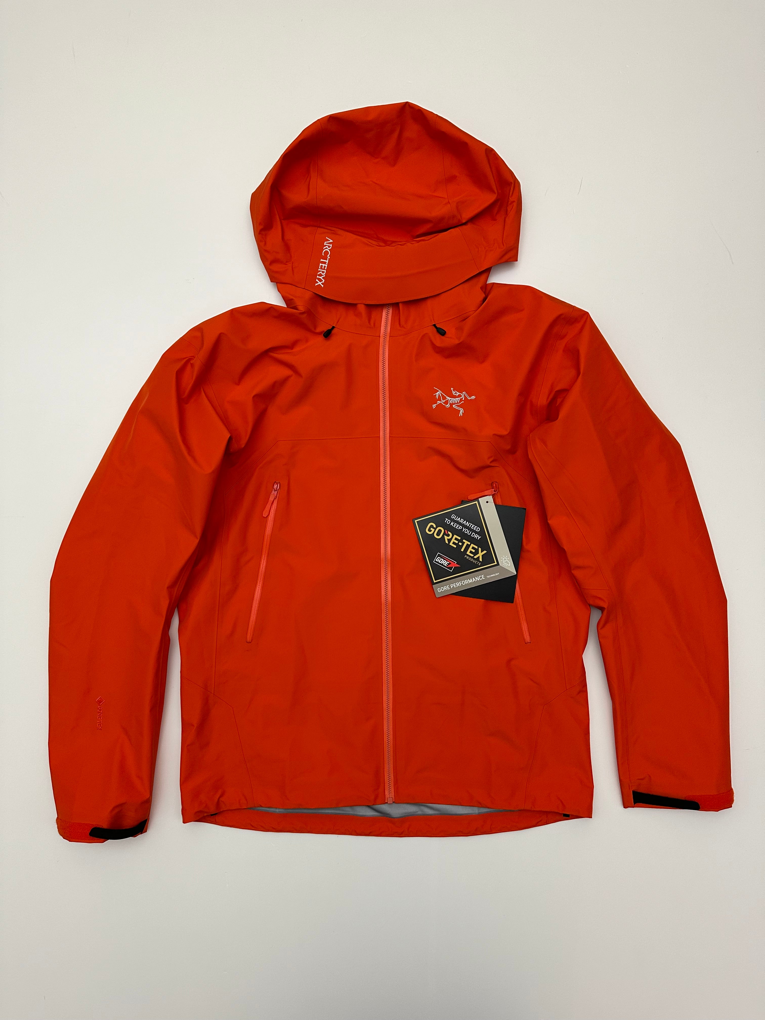 Arc'teryx store Incendo Men's Jacket Windbreaker Reflective Orange Size XL Full Zip