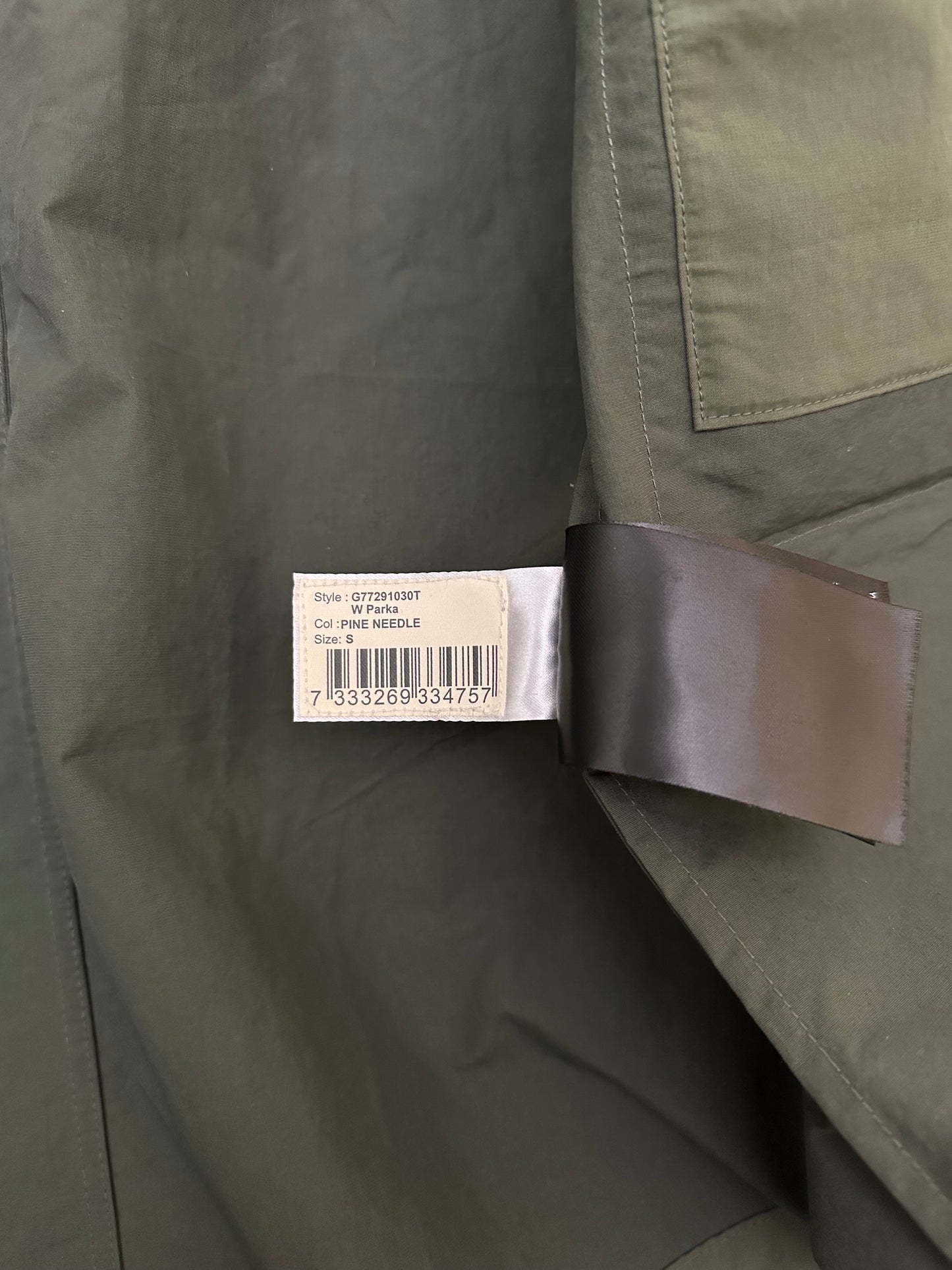 Peak Performance Parka Women’s S Small Pine Needle Green Coat