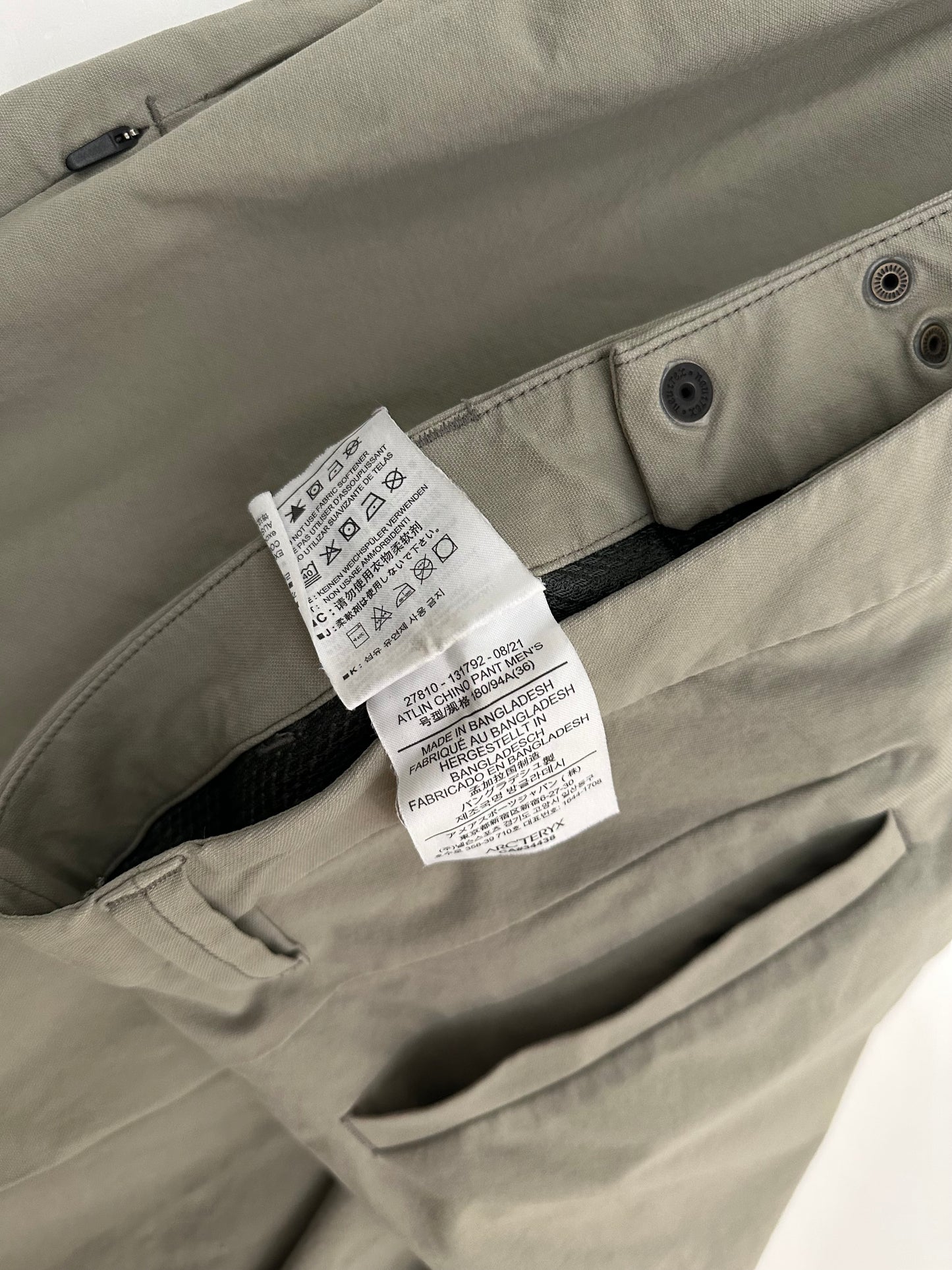 Arc'teryx Atlin Chino Pant Men’s 36 Reg