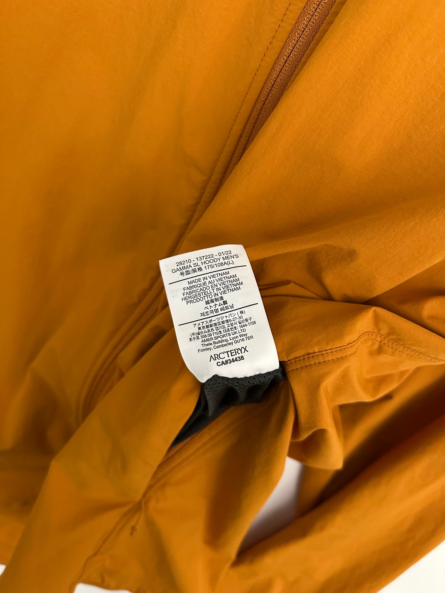 Arc’teryx Gamma SL Hoody Orange Men’s L Large
