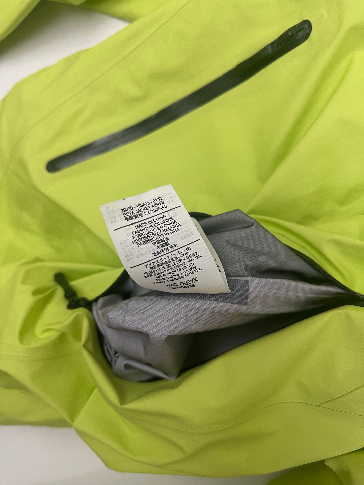 Arc’teryx Beta Jacket Lucid Green Men’s M Medium Gore-Tex