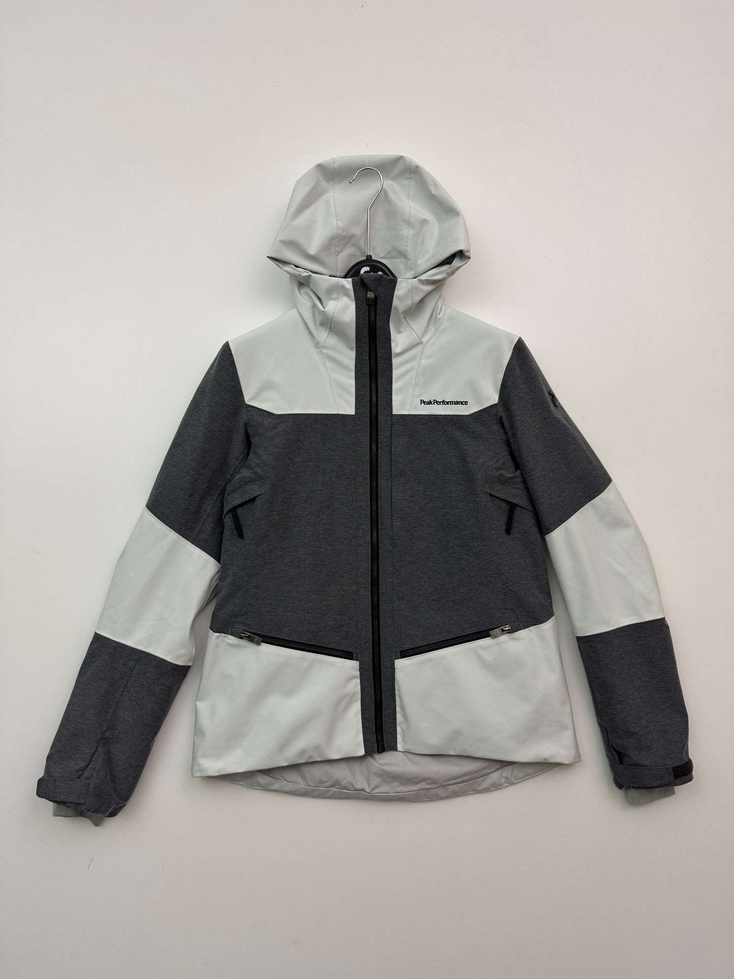 Peak Performance Balmaz Ski Jacket Women’s L Large Grey Two Tone Coat