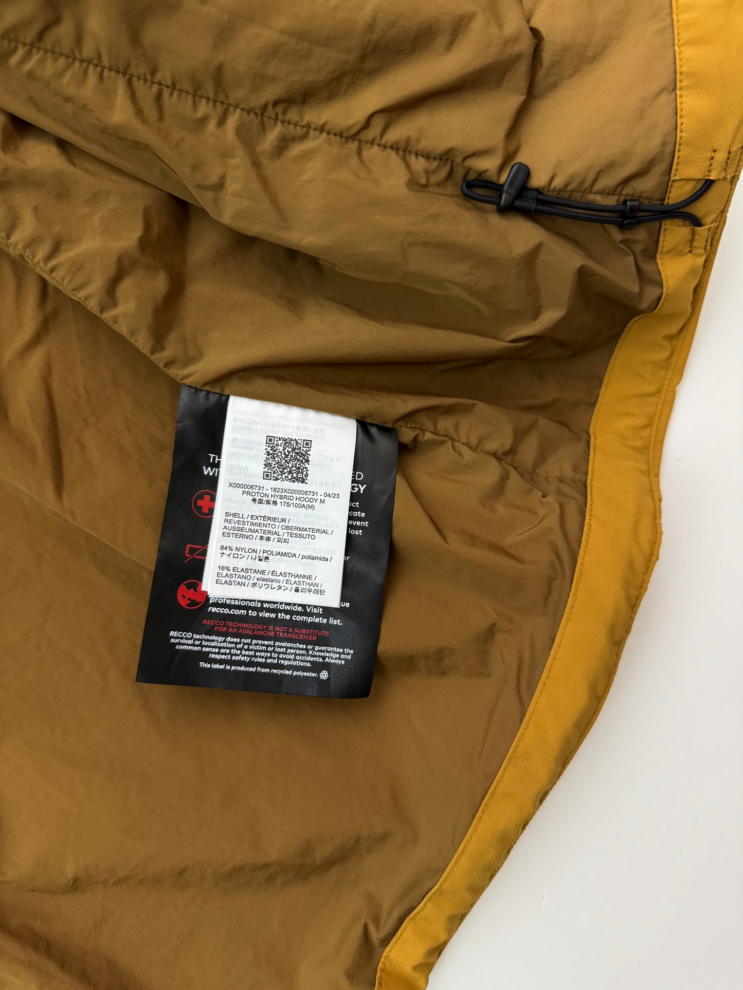 Arc'teryx Proton Hybrid Hoody Men's M Yukon Relic Gore-Tex Infinium