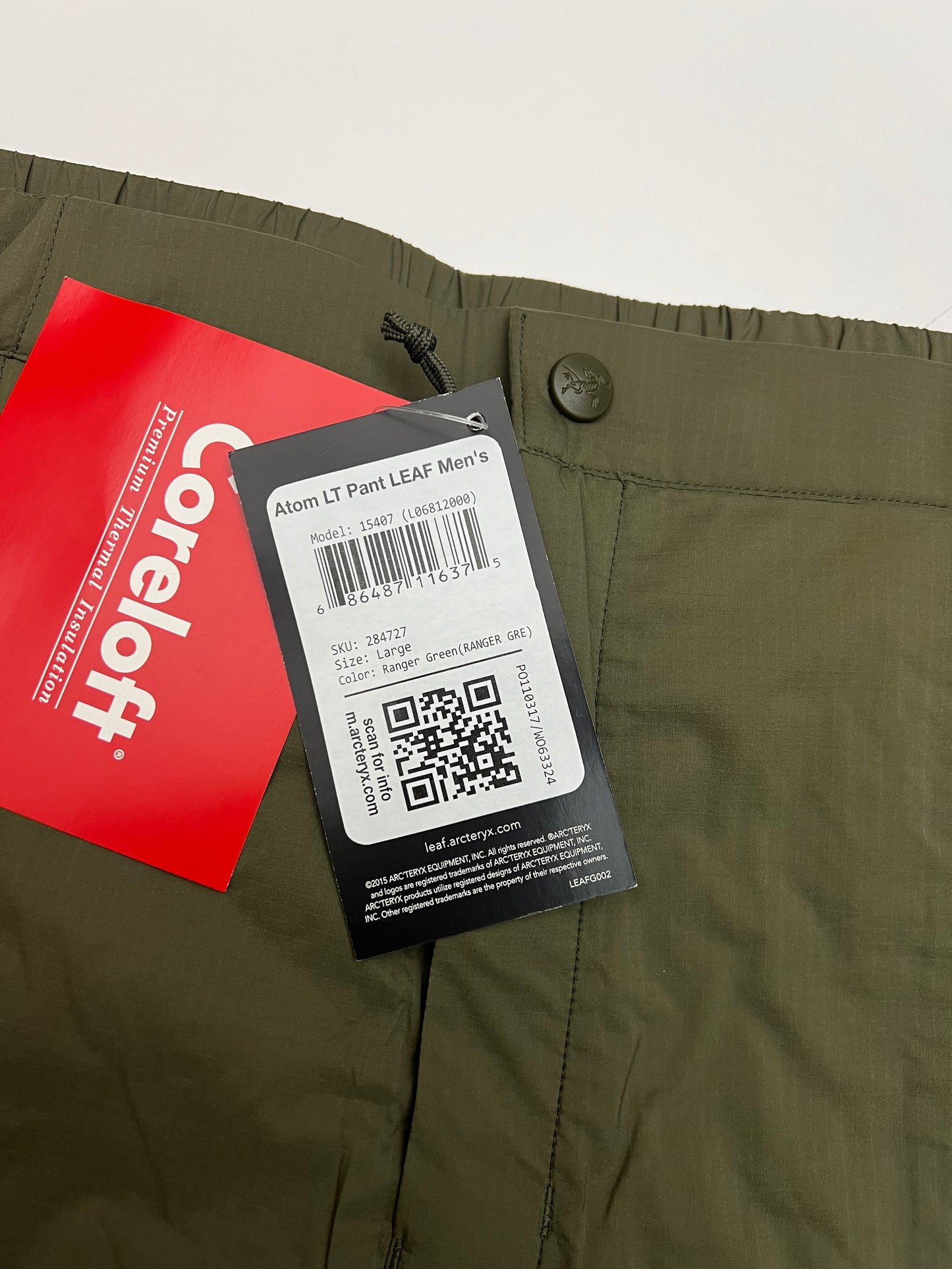 Arc'teryx LEAF Atom LT Pant Ranger Green L Large