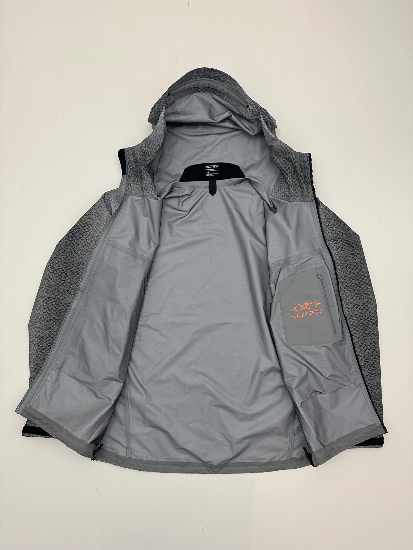 Arc’teryx Walk Gently Beta SL Jacket Salmon Skin Grey Men’s L Large Gore-Tex RECCO