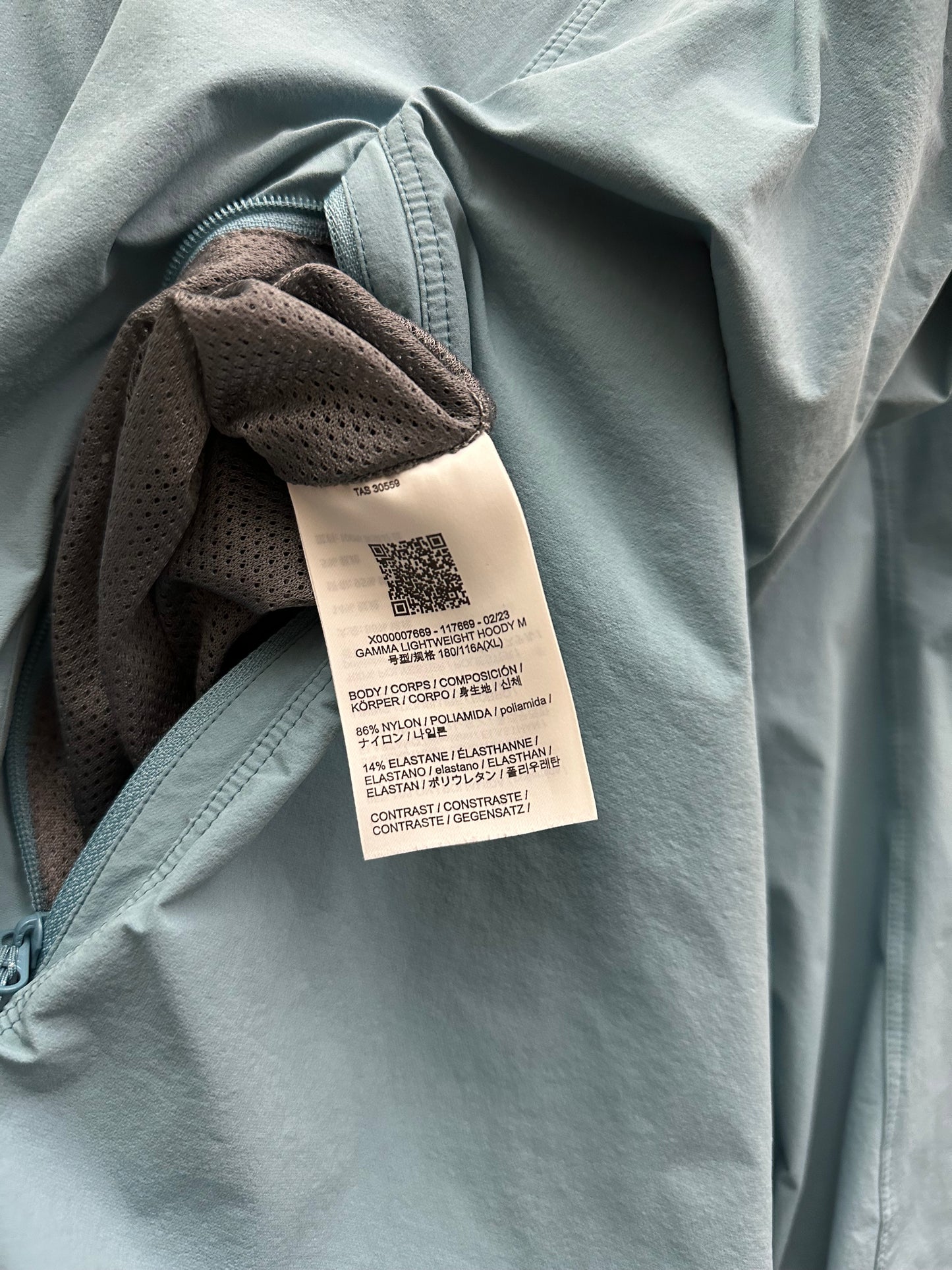 Arc’teryx Gamma Lightweight Hoody Blue Men’s XL Extra Large