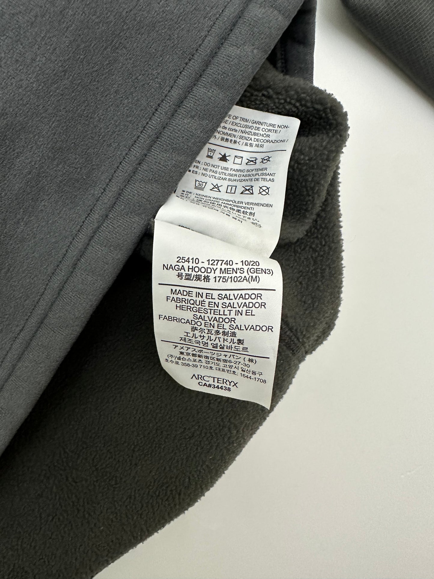 Arc’teryx LEAF Naga Hoody Gen 3 Wolf Grey Men’s M Medium