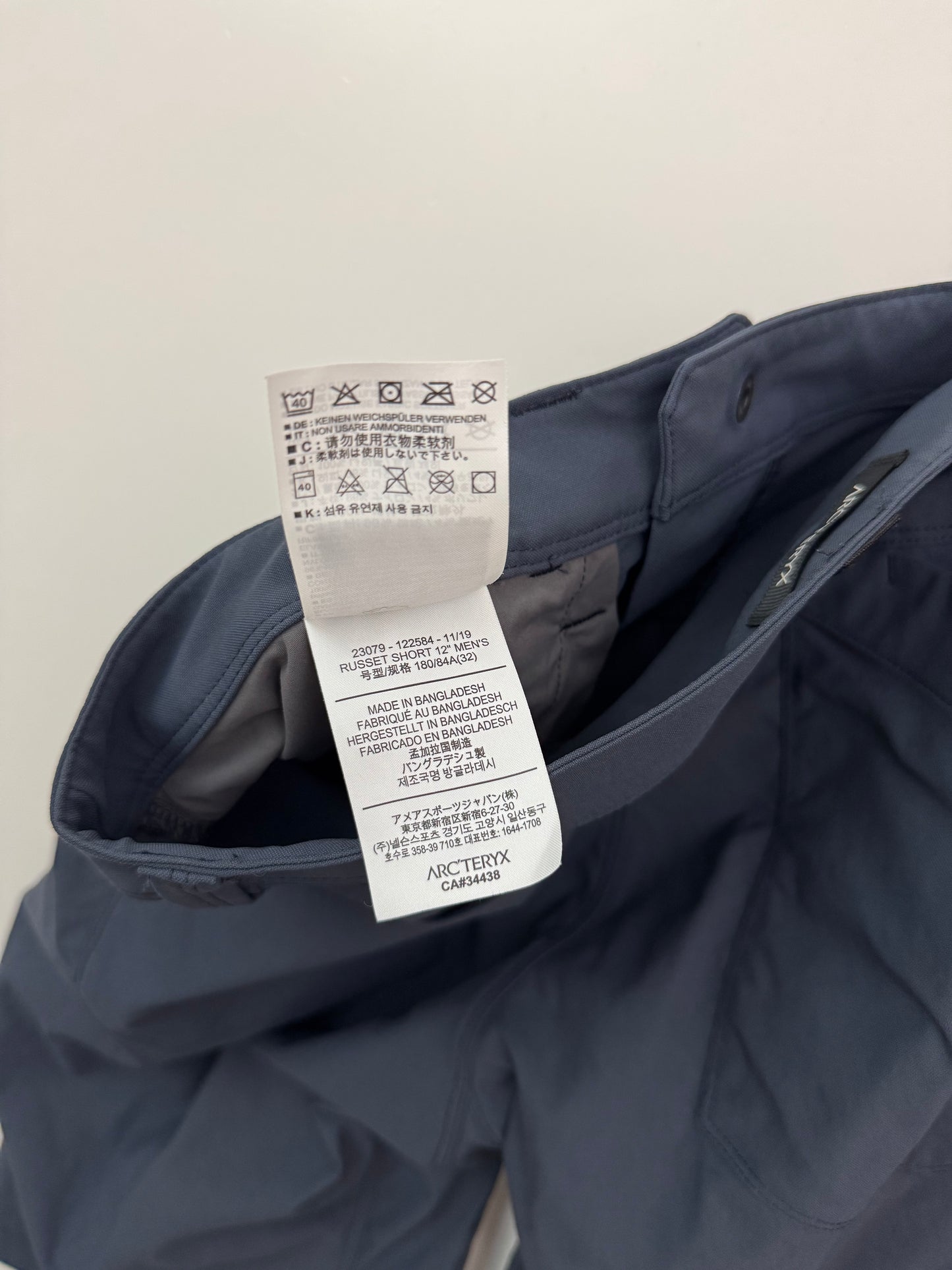 Arc’teryx Russet Shorts 12” Blue Men’s 32