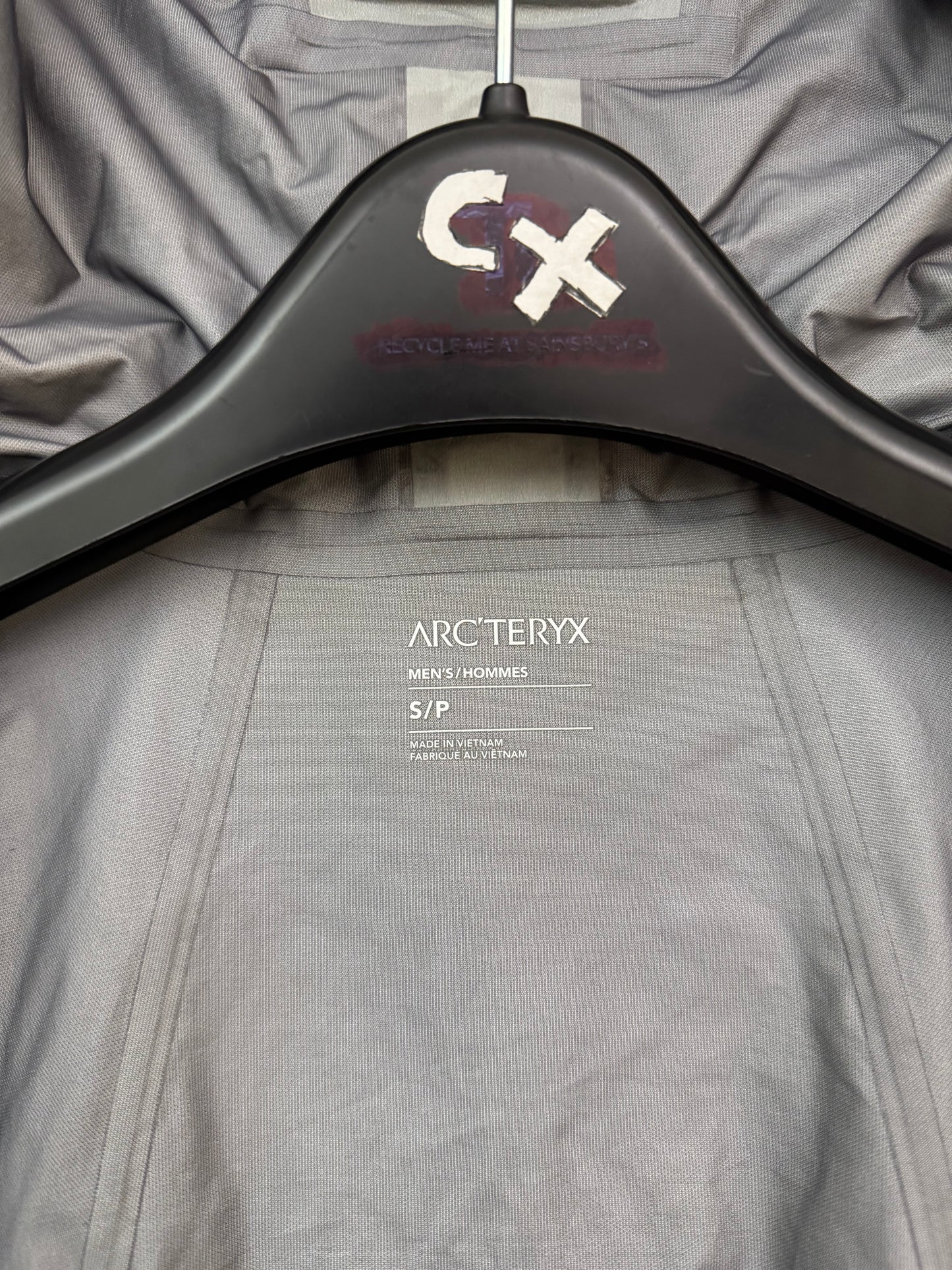Arc'teryx Norvan Shell Jacket Black Grey Men's Small Gore-Tex RECCO