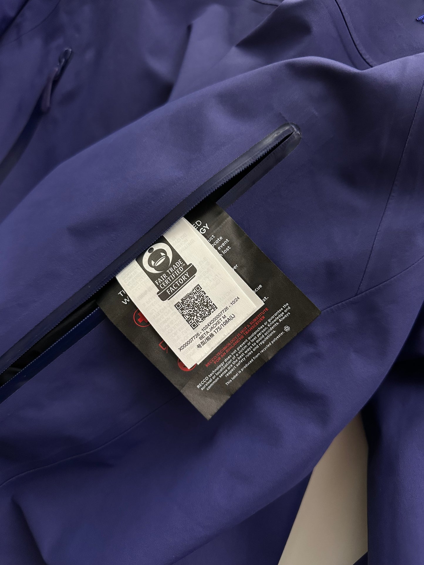 Arc’teryx Beta Jacket Purple Men’s L Large Gore-Tex RECCO