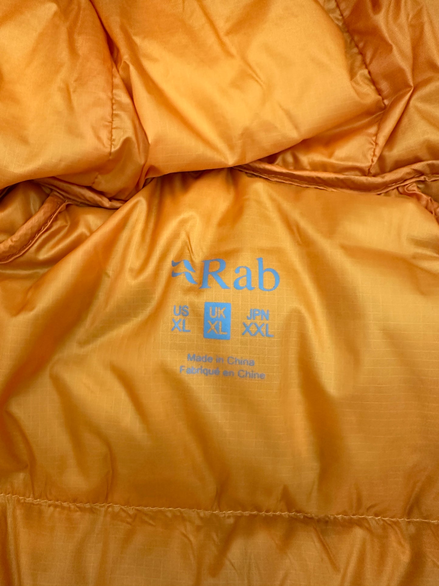 Rab Batura Waterproof Down Jacket Marmalade Orange Men’s XL Extra Large