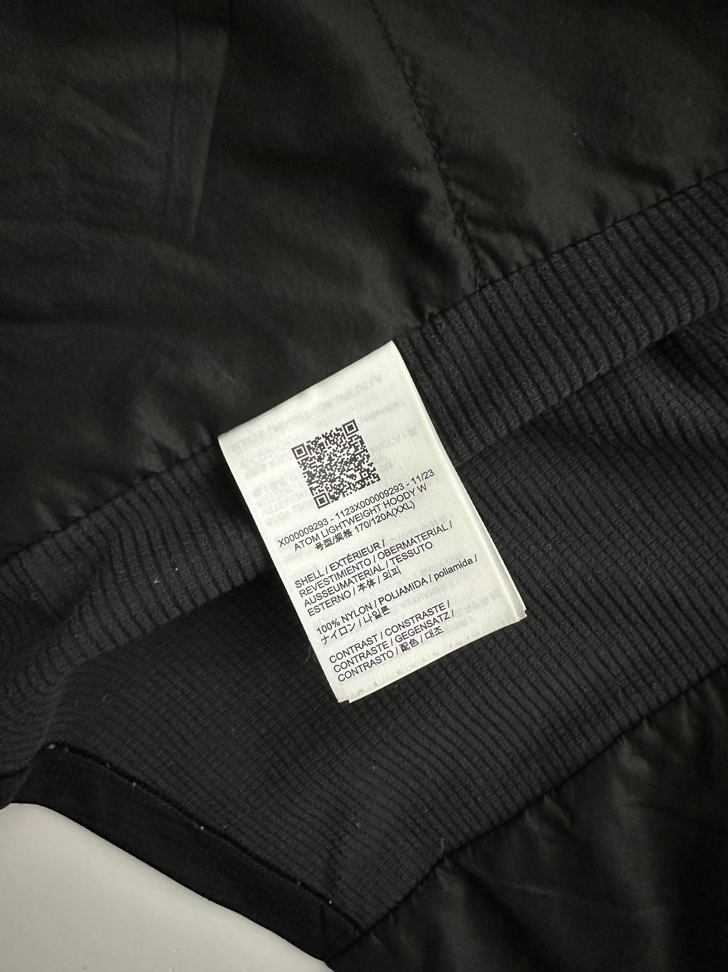 Arc’teryx Atom Lightweight Hoody Black Women’s XXL 2XL