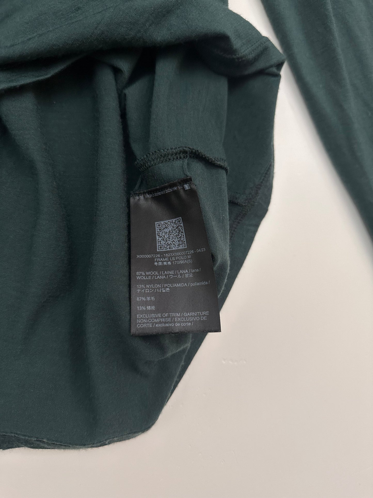 Arc’teryx Veilance Frame LS Polo Green Men’s S Small Merino Wool