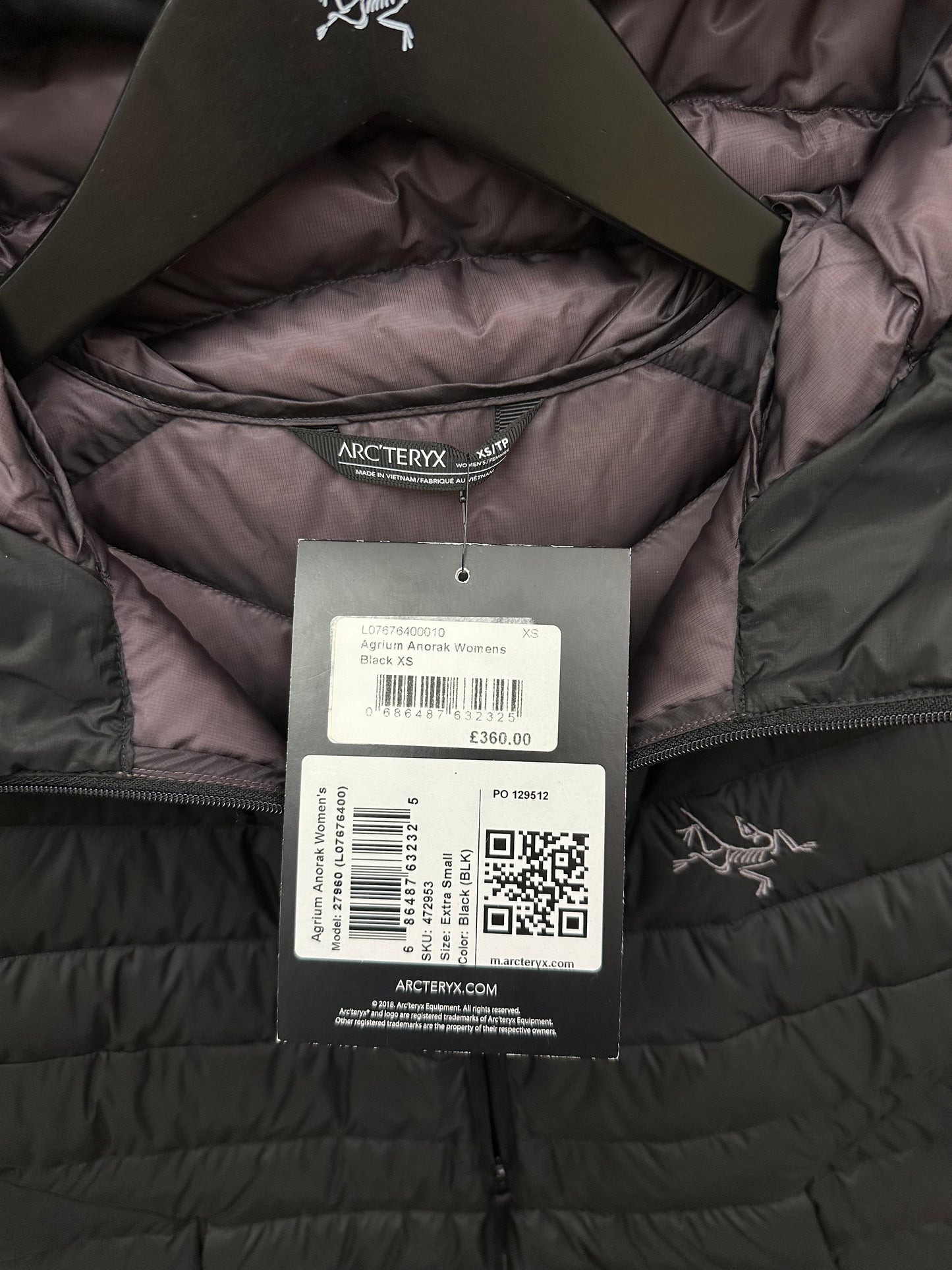 Arc'teryx Agrium Anorak Black Women’s XS Extra Small