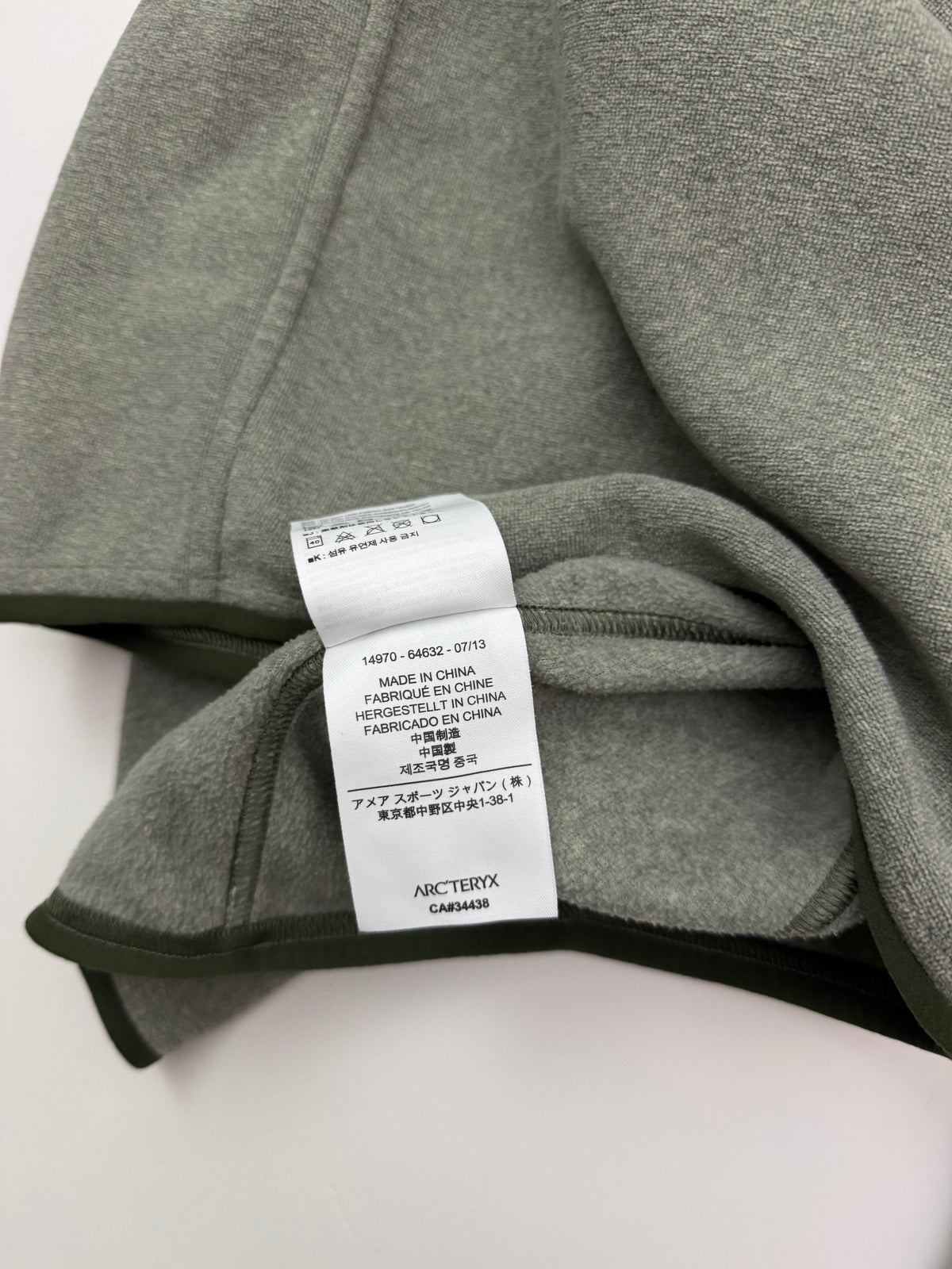 Arc'teryx Endocon Zip Neck Pullover Grey Men's S Small