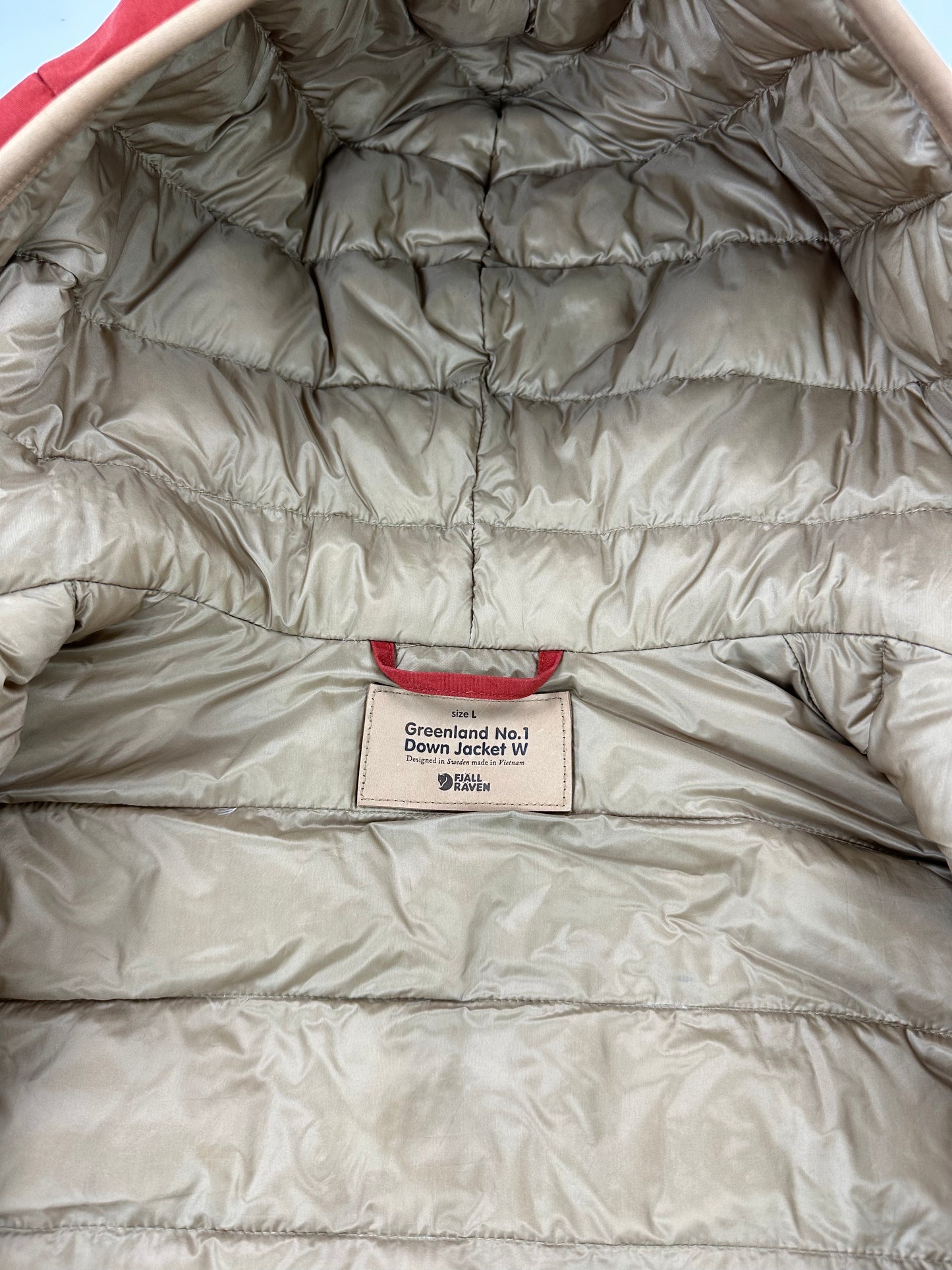 Fjallraven Greenland No. 1 Down Jacket Women’s L Large Red G-1000