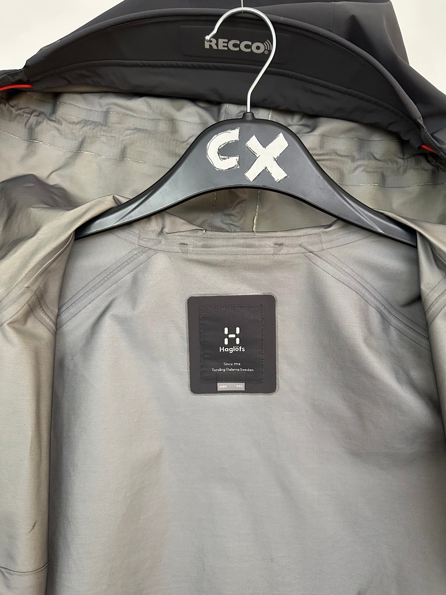 Haglöfs Roc Spirit GORE-TEX C-Knit Waterproof Jacket Magnetite Grey Red XXL