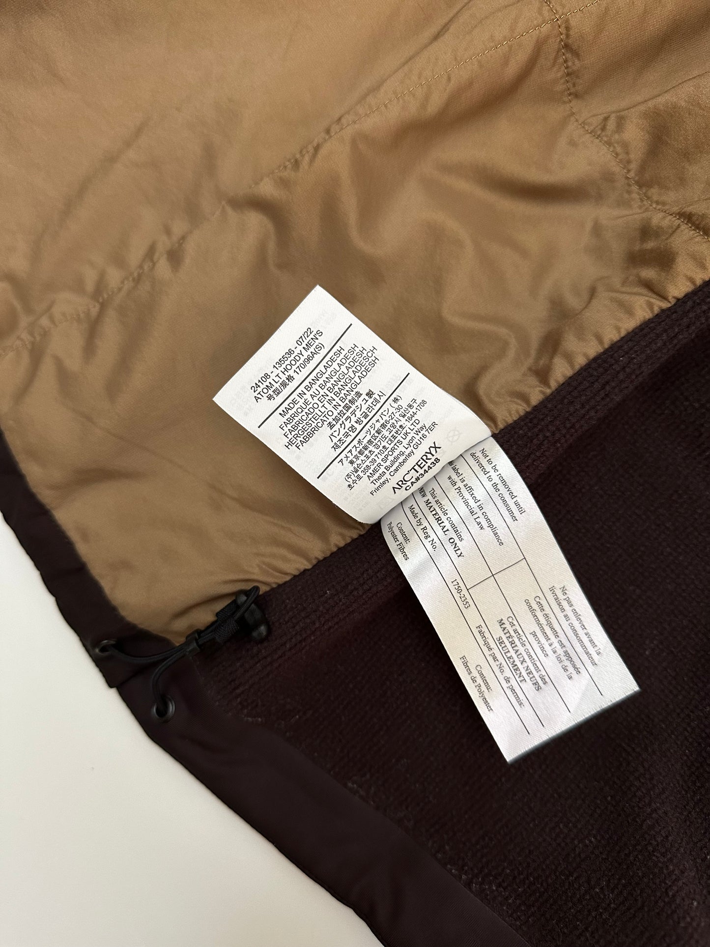Arc’teryx Atom LT Hoody Bitters Brown Men’s S Small
