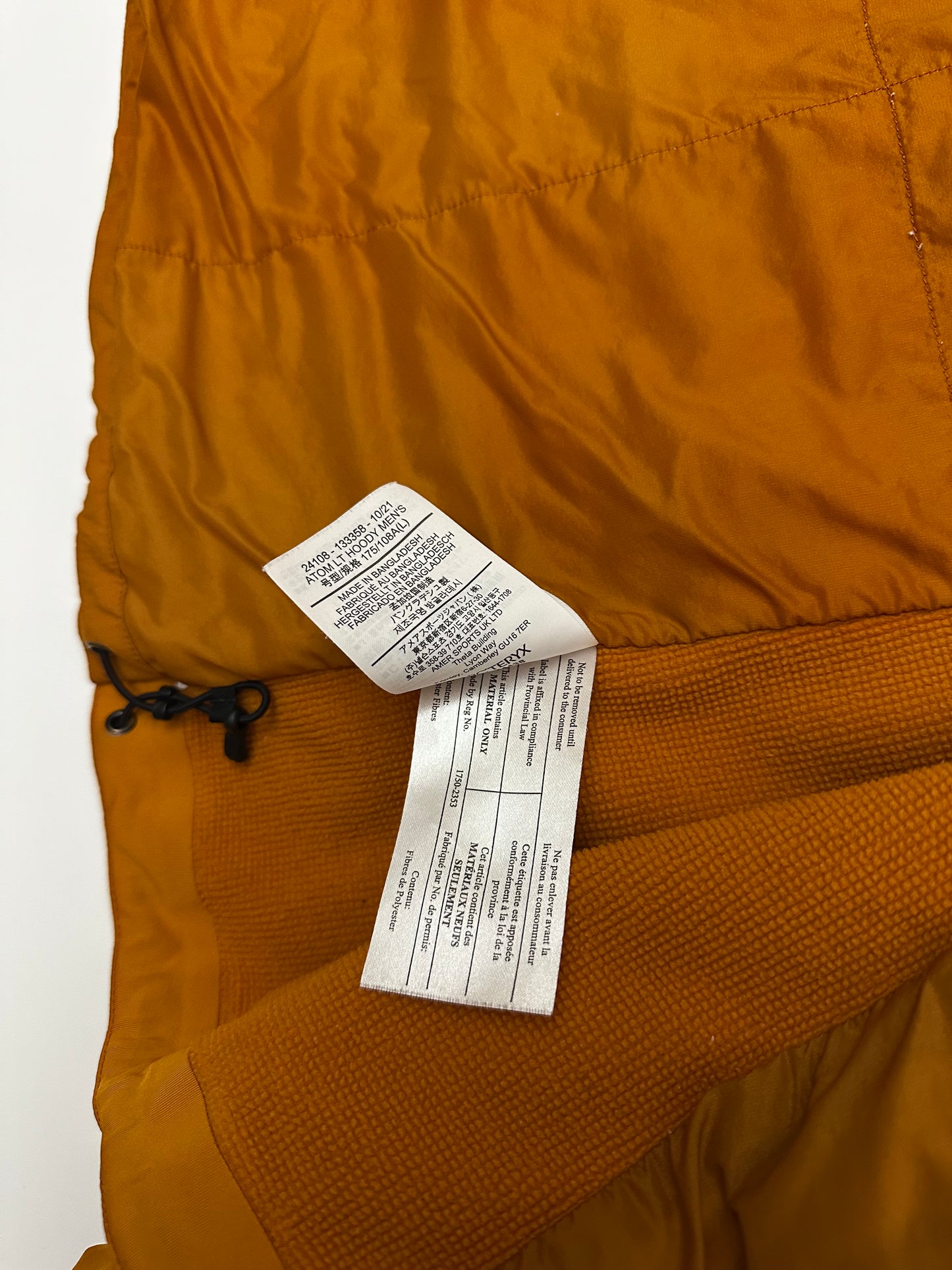 Arc'teryx Atom LT Hoody Men's Size L Large Revel Orange